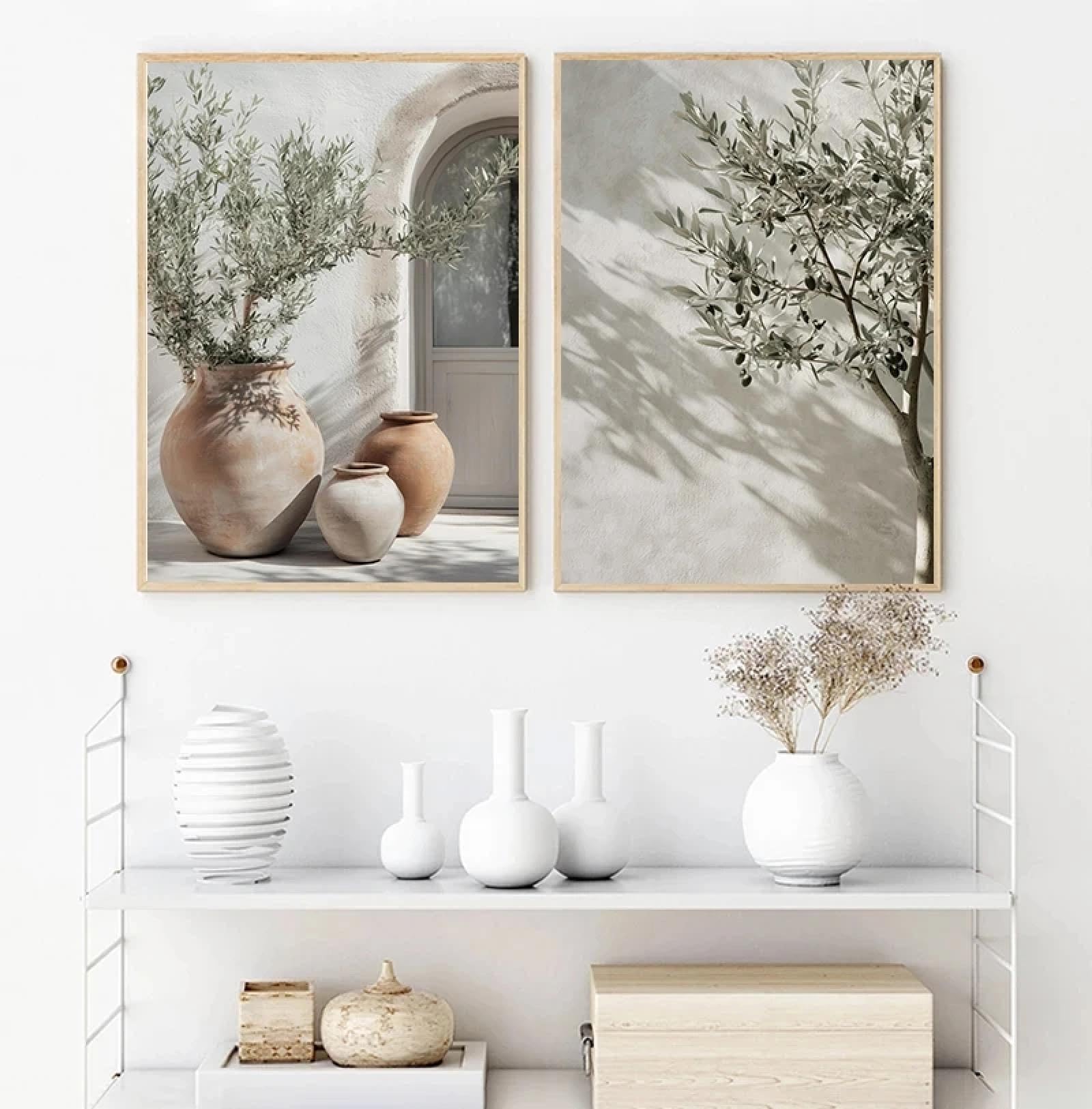 Amazon.de: LTjiajuypd Italienischer Zitronen-Olivenbaum, Retro, mediterrane  griechische Landschaft, Poster, Leinwandbild, Wandkunst, Bilder, ...