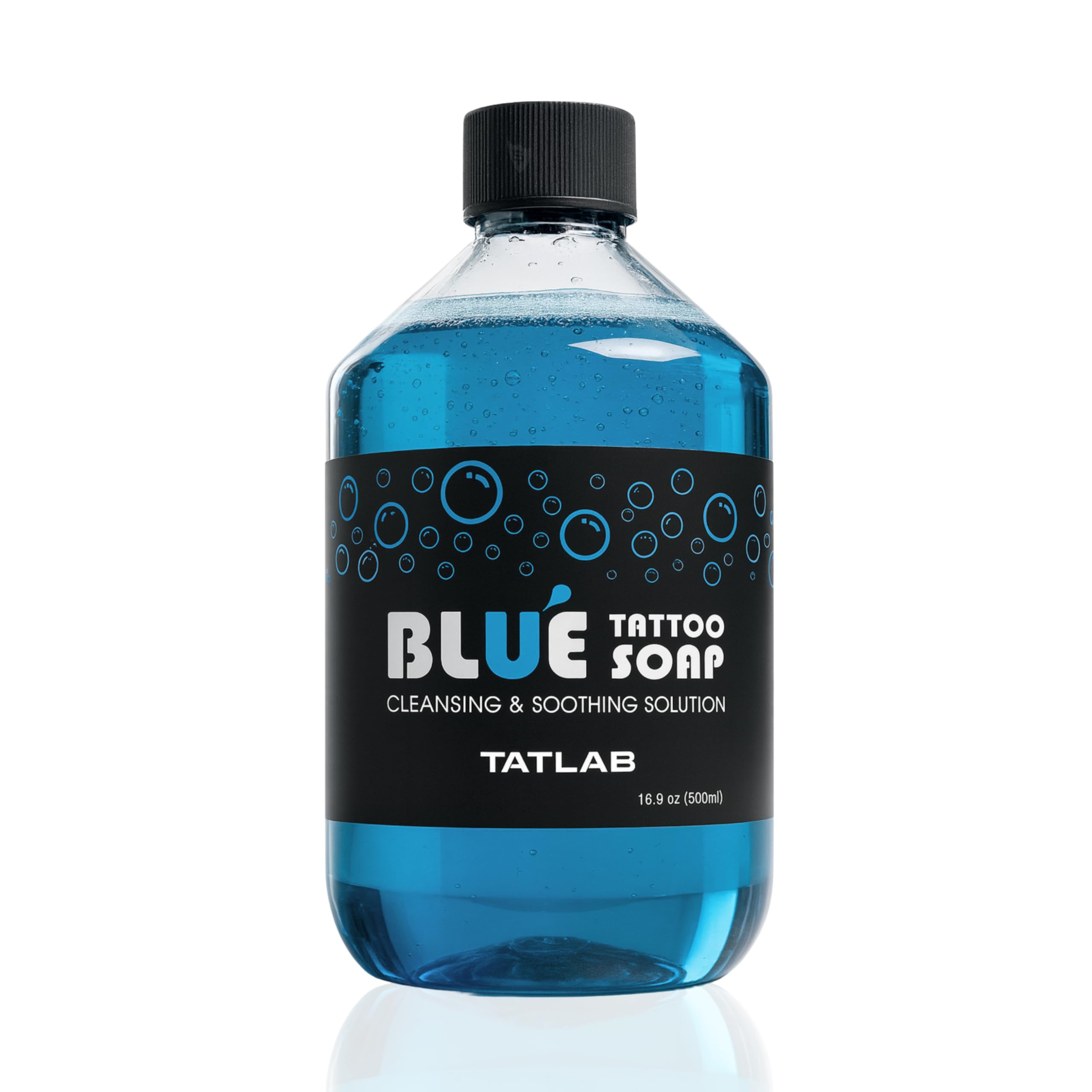 Blue Soap Cleaning &Soothing Solution,Tattoo Fluid Clean Ink Tattoo Solution Cleaning and Soothing the Skin Pigment Painting (16.9oz,500ml)-image-7