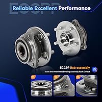 Vista 5 de ECCPP Cojinete de rueda y conjunto de cubo para Jeep Cherokee Comanche Grand Cherokee Wrangler 1989 1990 1991 1992 1993 1994 1995 1996 1997 1998