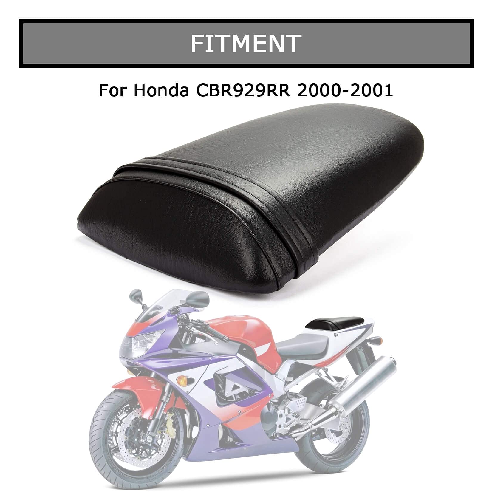 Rear Passenger Pillion Seat Cushion For CBR929RR 2000-2001?Black?