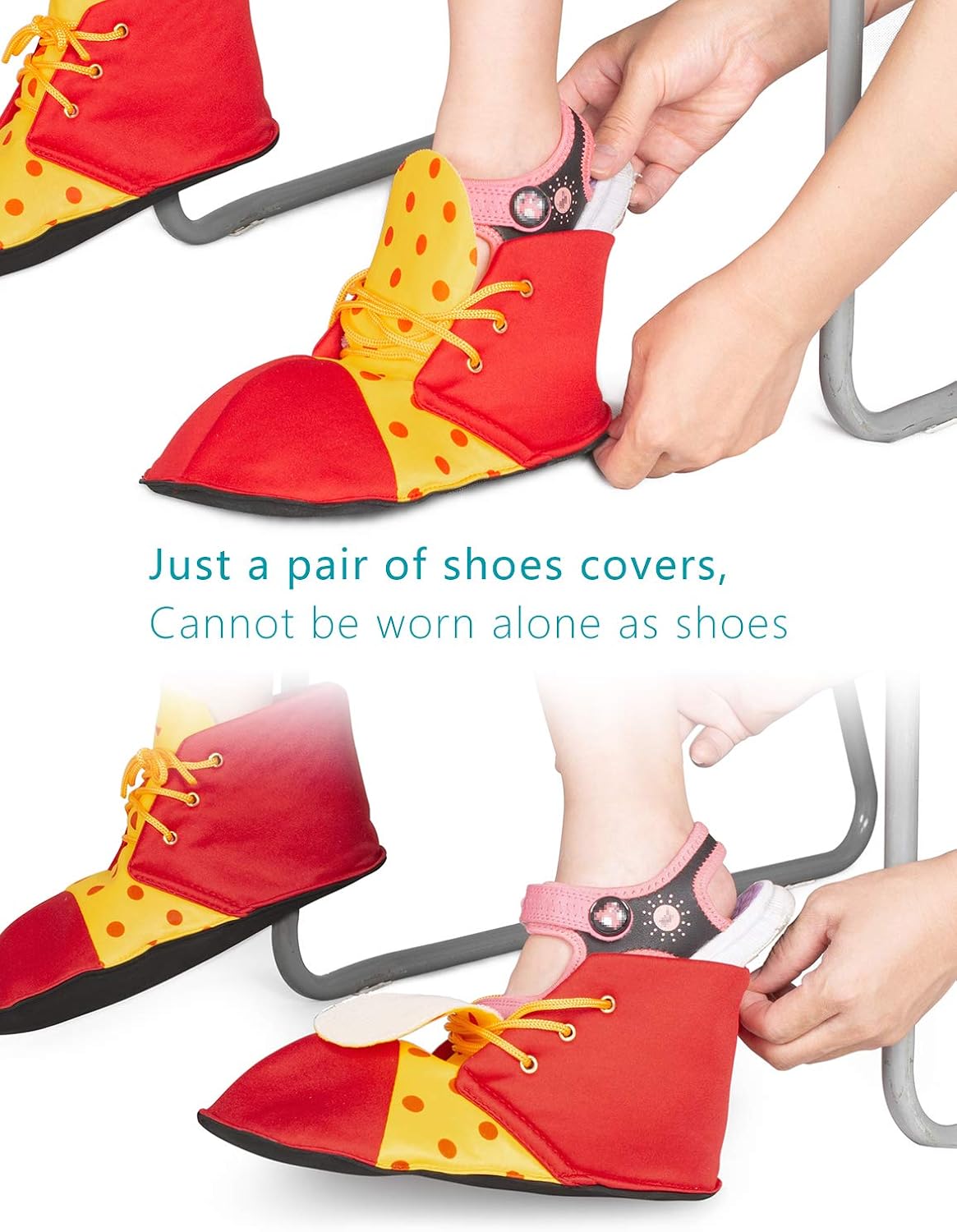 Miniatura 3 de Disfraz de payaso - Peluca de payaso arcoíris nariz de payaso pajarita guantes blancos Set de 4