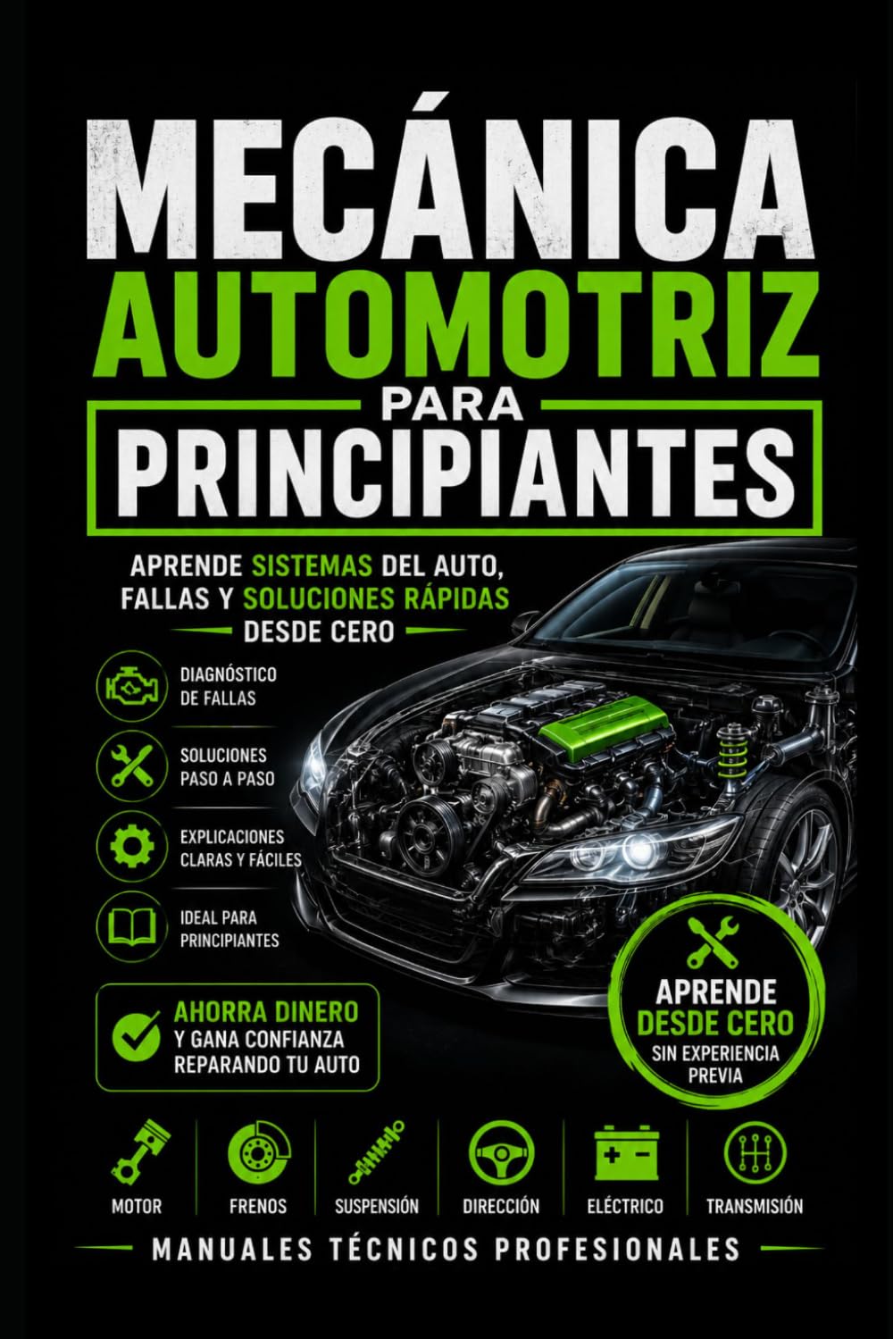 Mecánica Automotriz para Principiantes: Aprende Sistemas del Auto, Fallas y Soluciones Rápidas desde cero: Manuales técnicos profesionales: 1 (Biblioteca Profesional de Mecánica Automotriz)