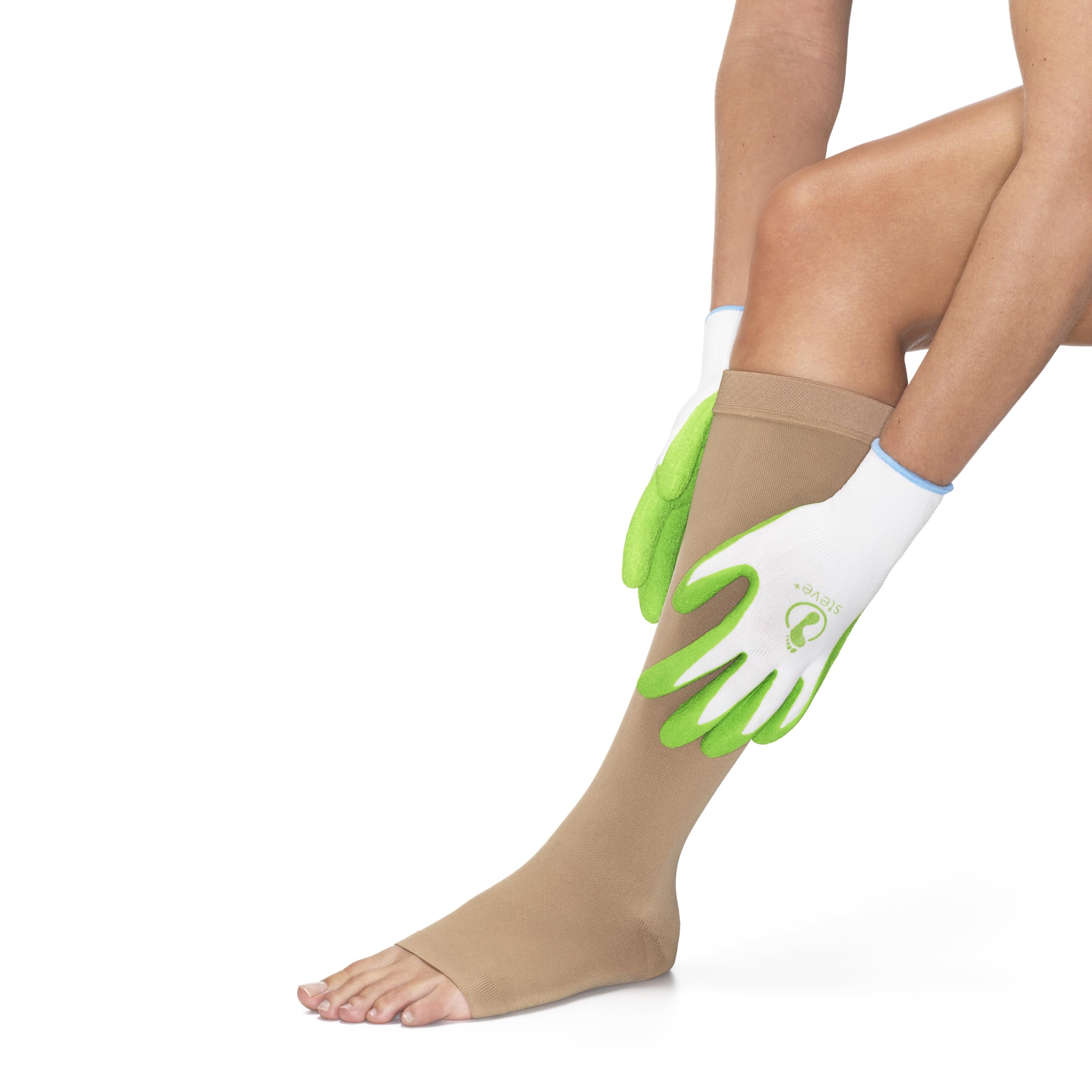 Steve Gloves Latex - gants spéciaux pour enfiler les bas de contention - maintien optimal sur les bas de contention/chaussettes de sport/bas de compression (S)