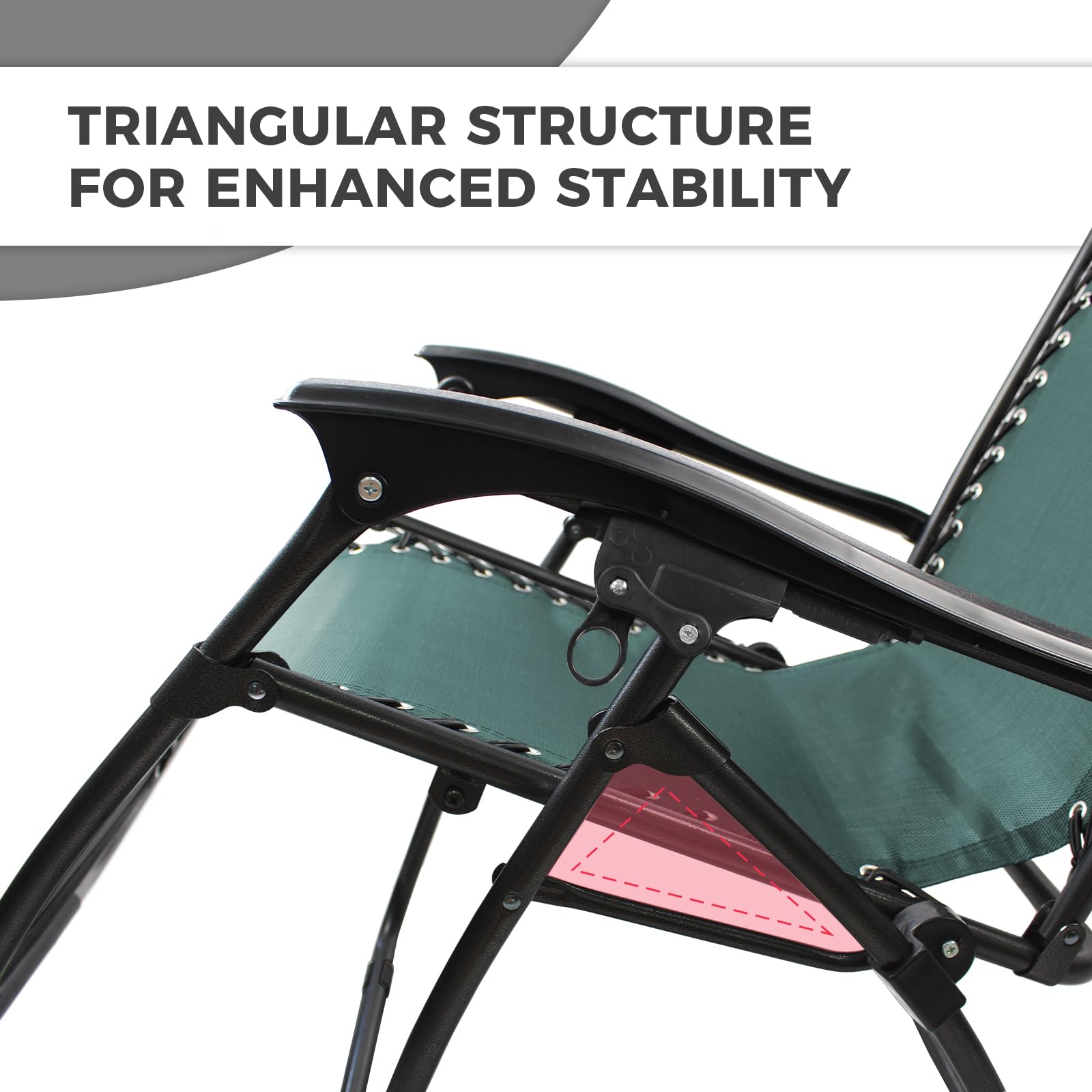 Todeco Chaises Longues Zéro Gravité Lot de 2, Fauteuils Relax de Jardin Pliables en Textilène Respirant avec Repose-Tête, Dossier Inclinable Multiposition, Bain de Soleil Terrasse Balcon Piscine, Vert