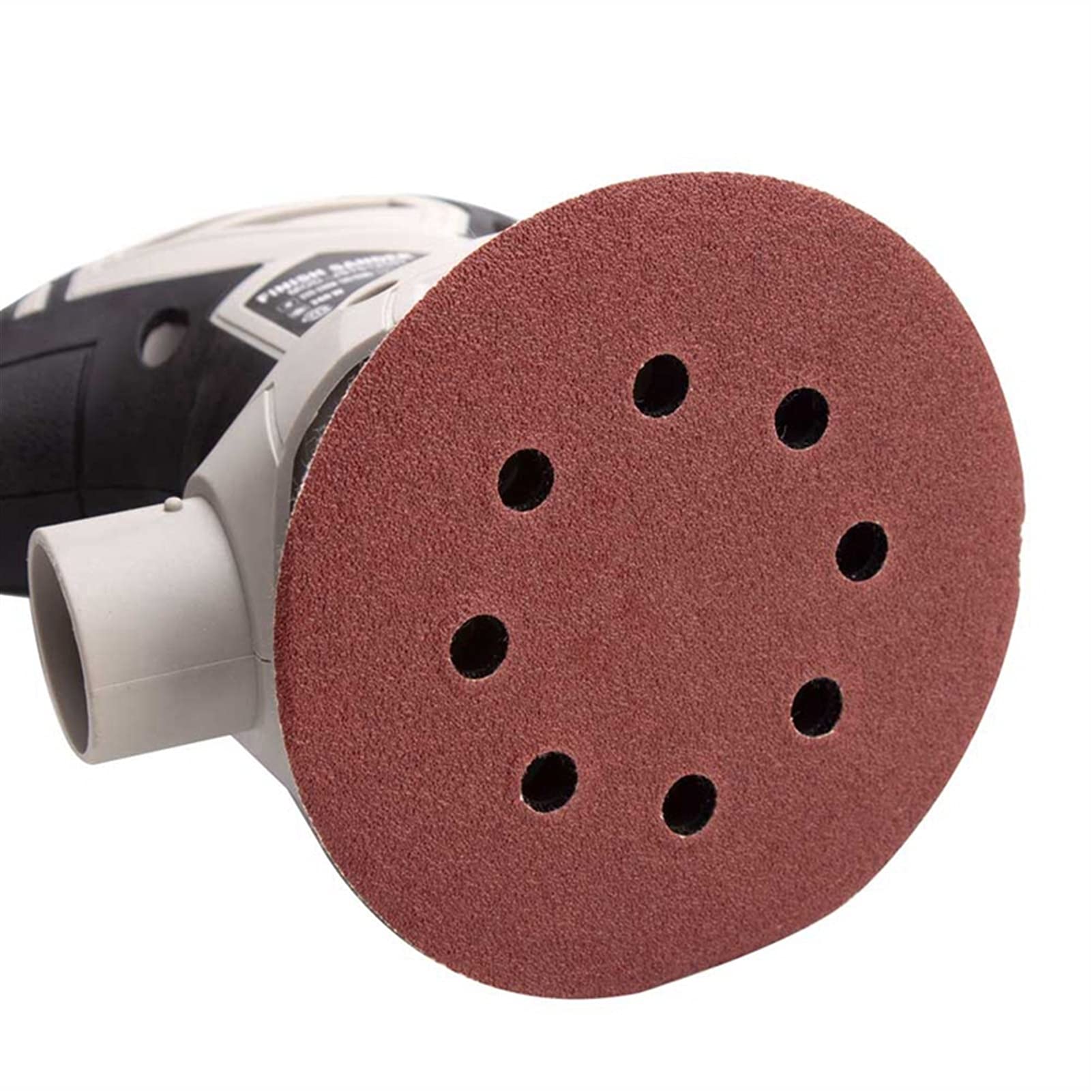 50 sztuk 5 cali 125mm okrągły papier ścierny tarcza szlifierska tarcza osiem otworów piaszczysta ziarnistość 40/60/80/120/240, tarcza szlifierska z hakiem i pętlą, polerowanie