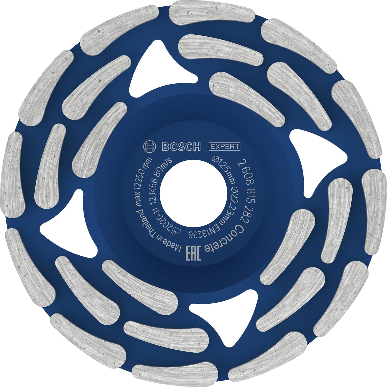 Bosch 1x EXPERT Concrete Diamant-Schleiftopf für Betonschleifer, Bohrung 19–22,23 mm (für Beton, Ø 125 mm, Professional Zubehör Betonschleifer)