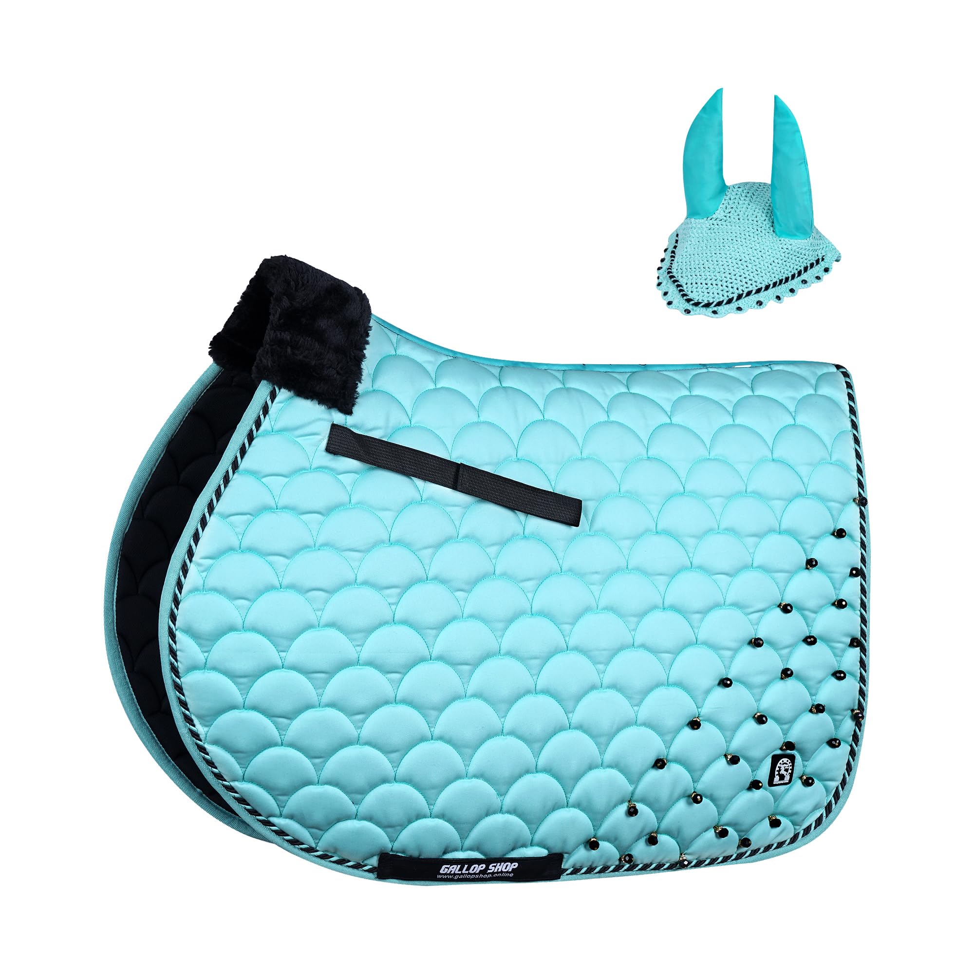 Numnah Jewel Umbrella Style Saddle Pad / Horse Cloth (Mint, Full)