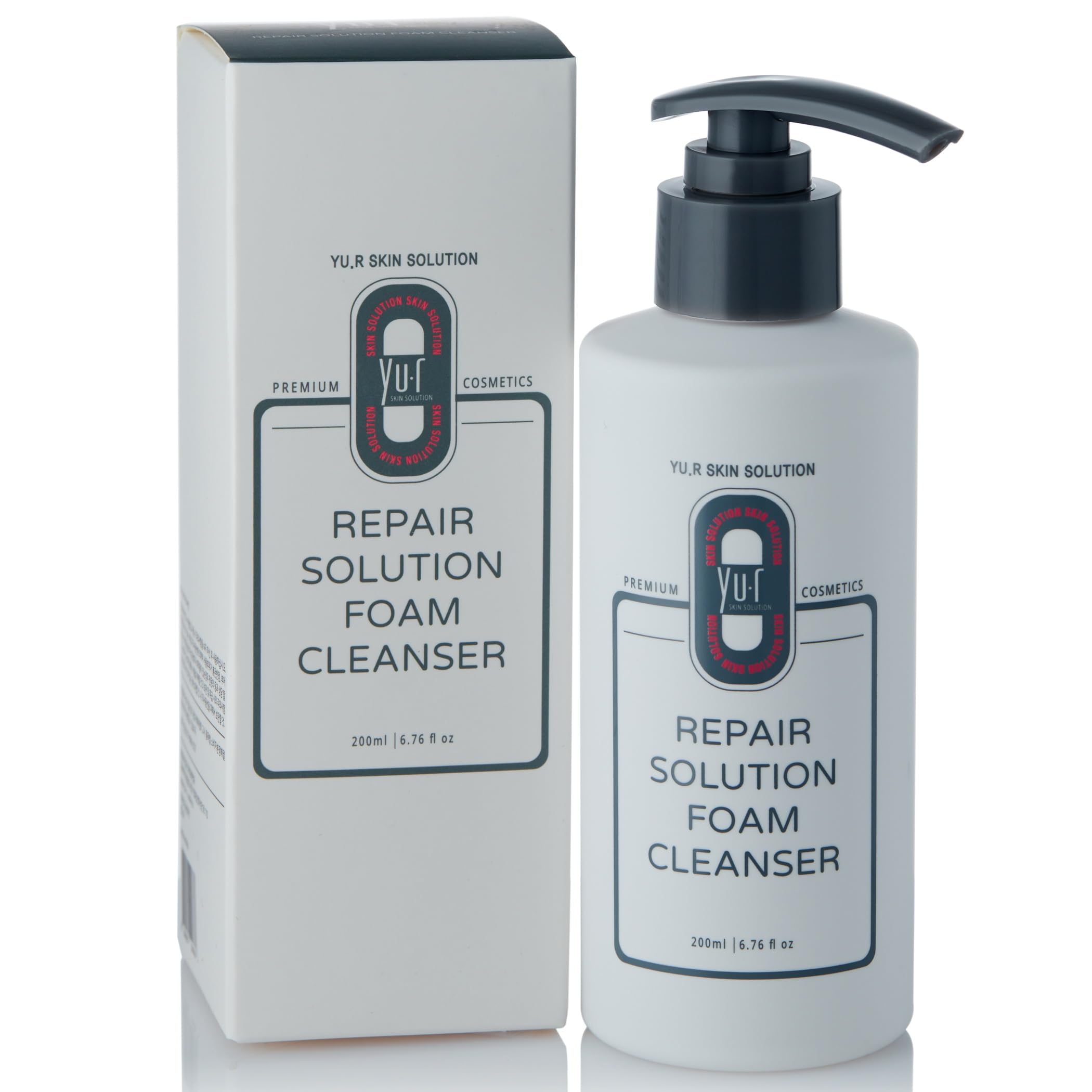 Yu.r Repair Solution Foam Cleanser – Sanfte Gesichtsreinigung mit Centella & grünem Tee, pH-hautneutral, 200 ml – Premium Reinigung aus Korea