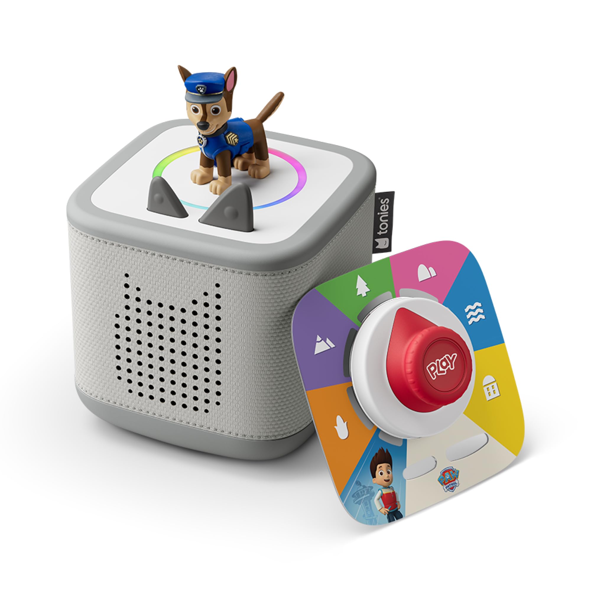 TONIES Moon Grey Toniebox 2 Play Set with PAW Patrol Chase Tonie, Tonieplay Game, Tonieplay Controller