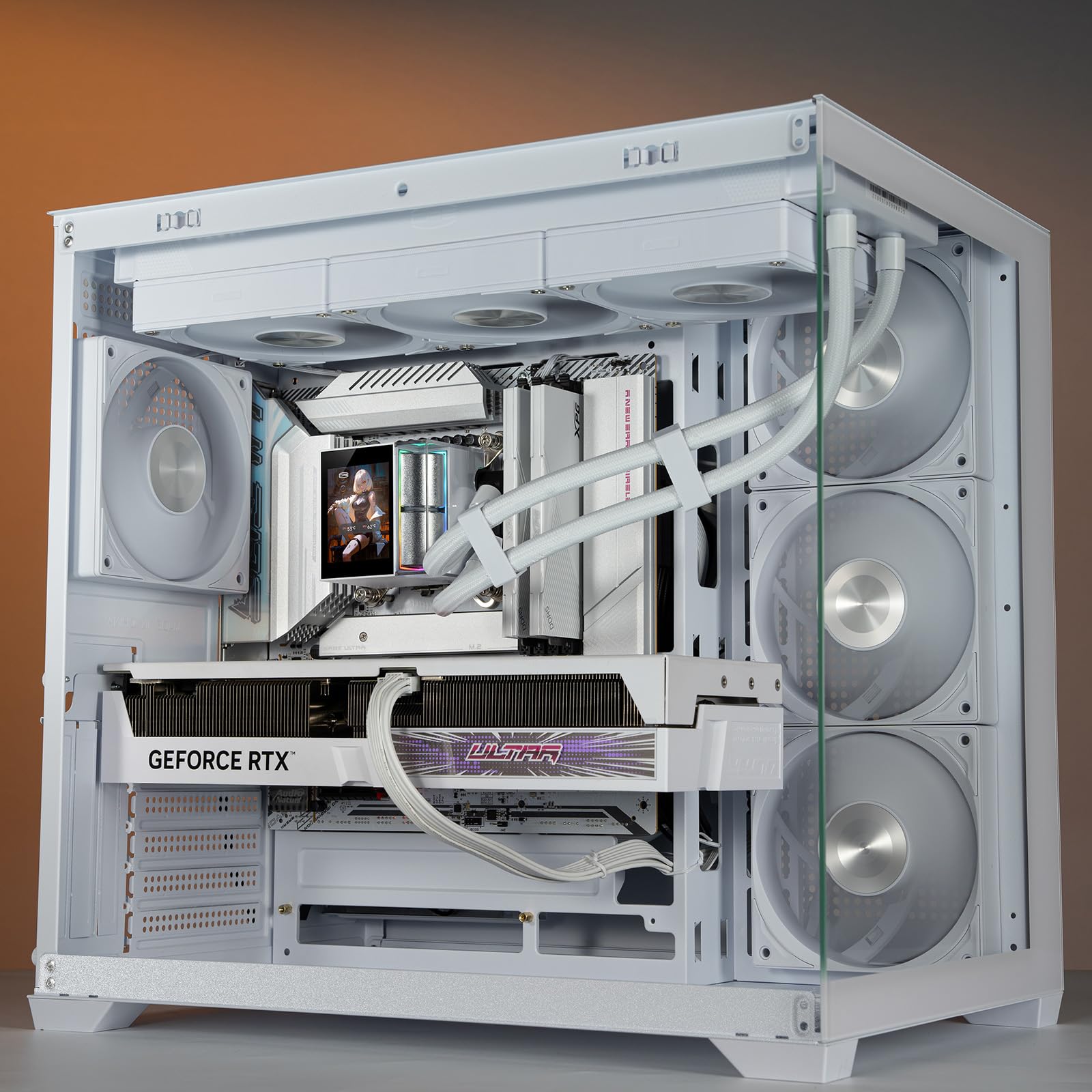 PCCOOLER AIO Refroidisseur de liquide pour processeur, écran LCD IPS 2,4", 360 mm, compatible avec AM4 AM5 Intel LGA 1700/1851/115X CPS (DS360 Display WH)