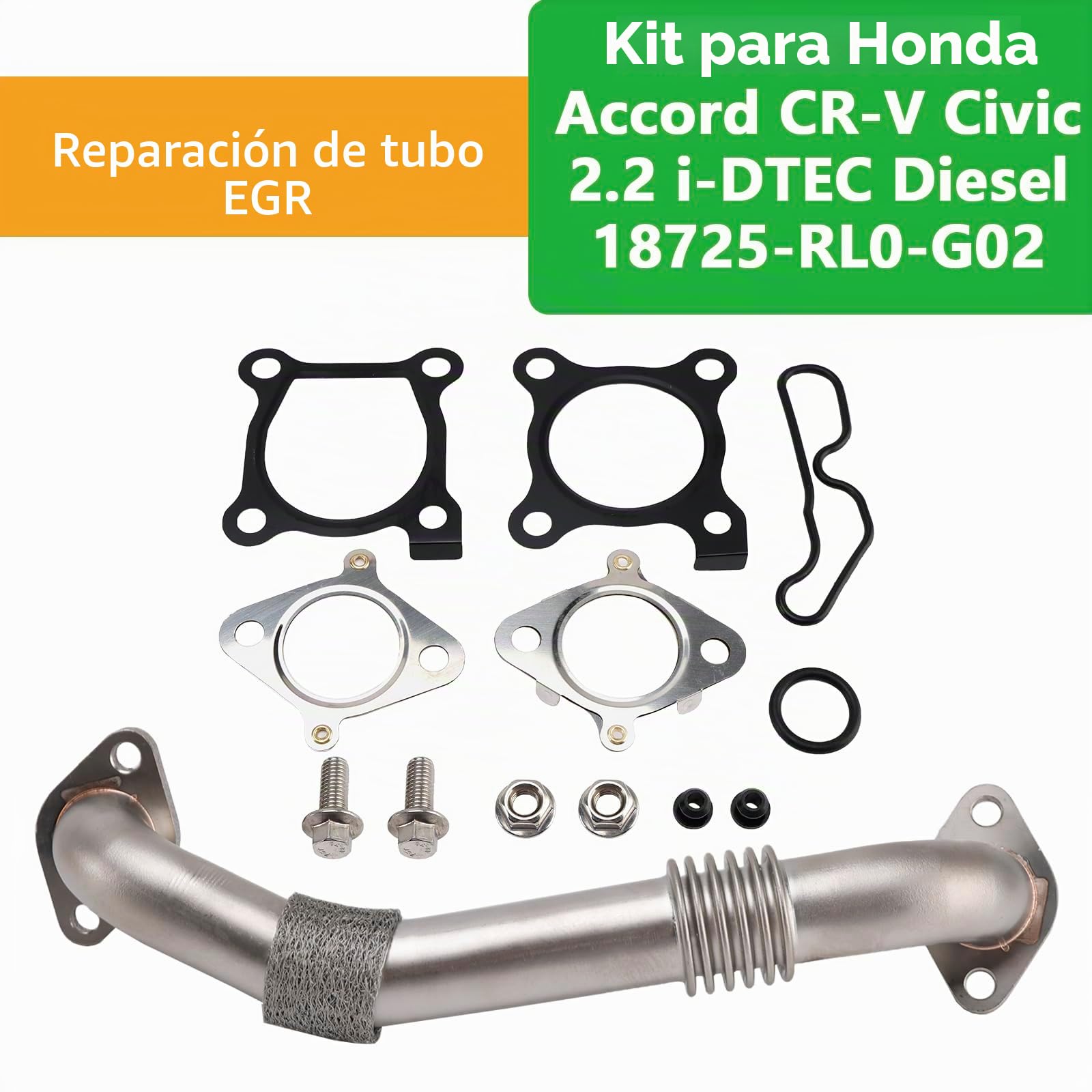 EGR Pipe Repair Kit para Honda Accord CR-V Civic 2.2 i-DTEC Diesel 18725-RL0-G02