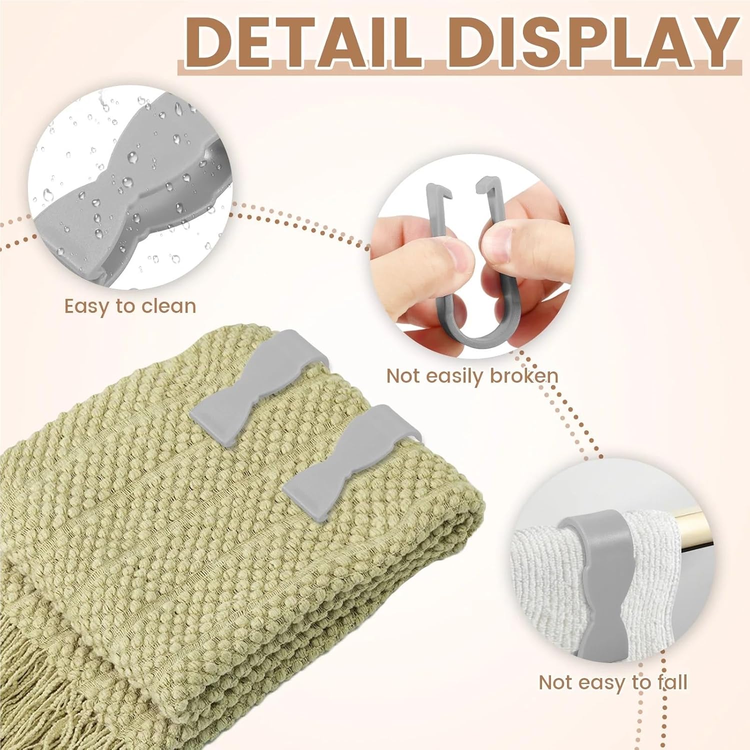 Kitchen Towel Clips 60pc Towel Clips for Kitchen Plastic Hand