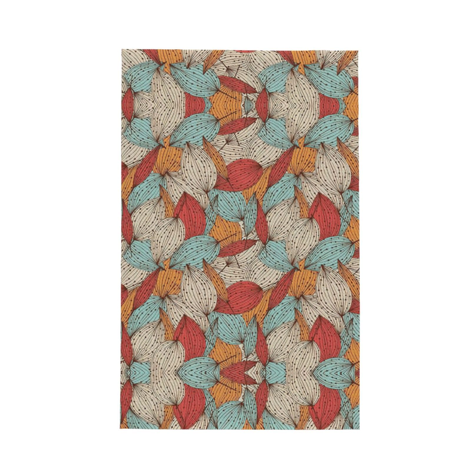 aabkjgfr Leaves Print Waffle Kitchen Towels,Absorbent Dishcloths,Household Tableware Wipes,Multi-Functional Tea Towels