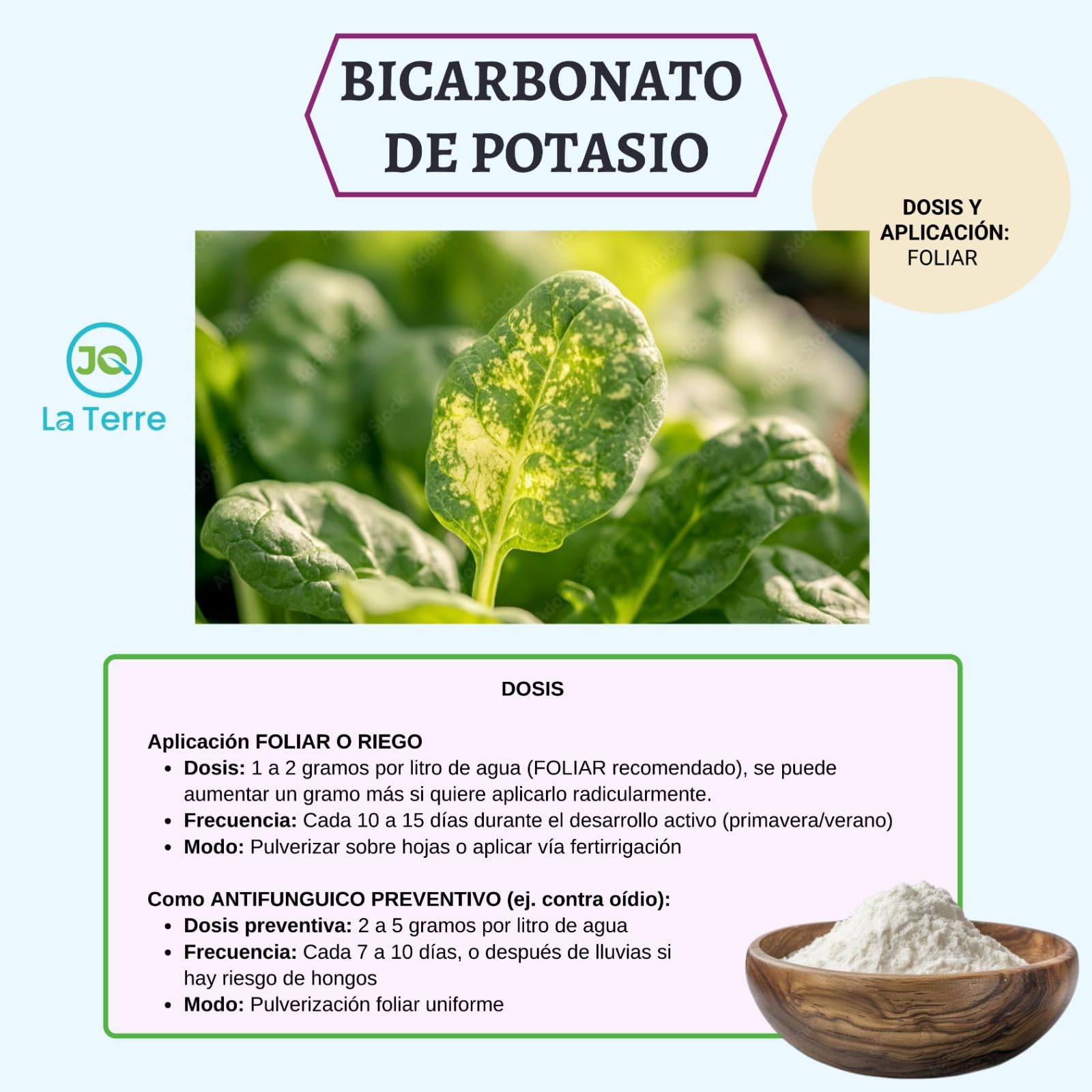 BICARBONATO DE POTASIO DE 1 KG PARA PLANTAS CON CUCHARA DOSIFICADORA Y CIERRE ZIP, abono de potasio, fungicida natural para plantas, regula el PH del suelo
