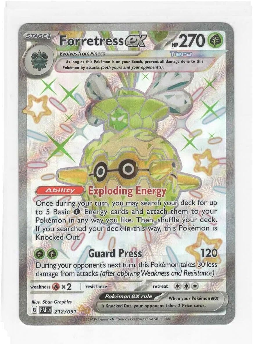 Pokemon - Forretress ex 212/091 - Paldean Fates - Full Art Ultra Rare