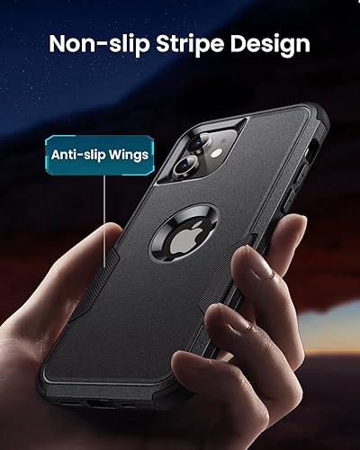 Miniatura 5 de FireNova Funda protectora resistente 3 en 1 para iPhone 12, con protector de pantalla de vidrio templado, a prueba de golpes y caídas, funda