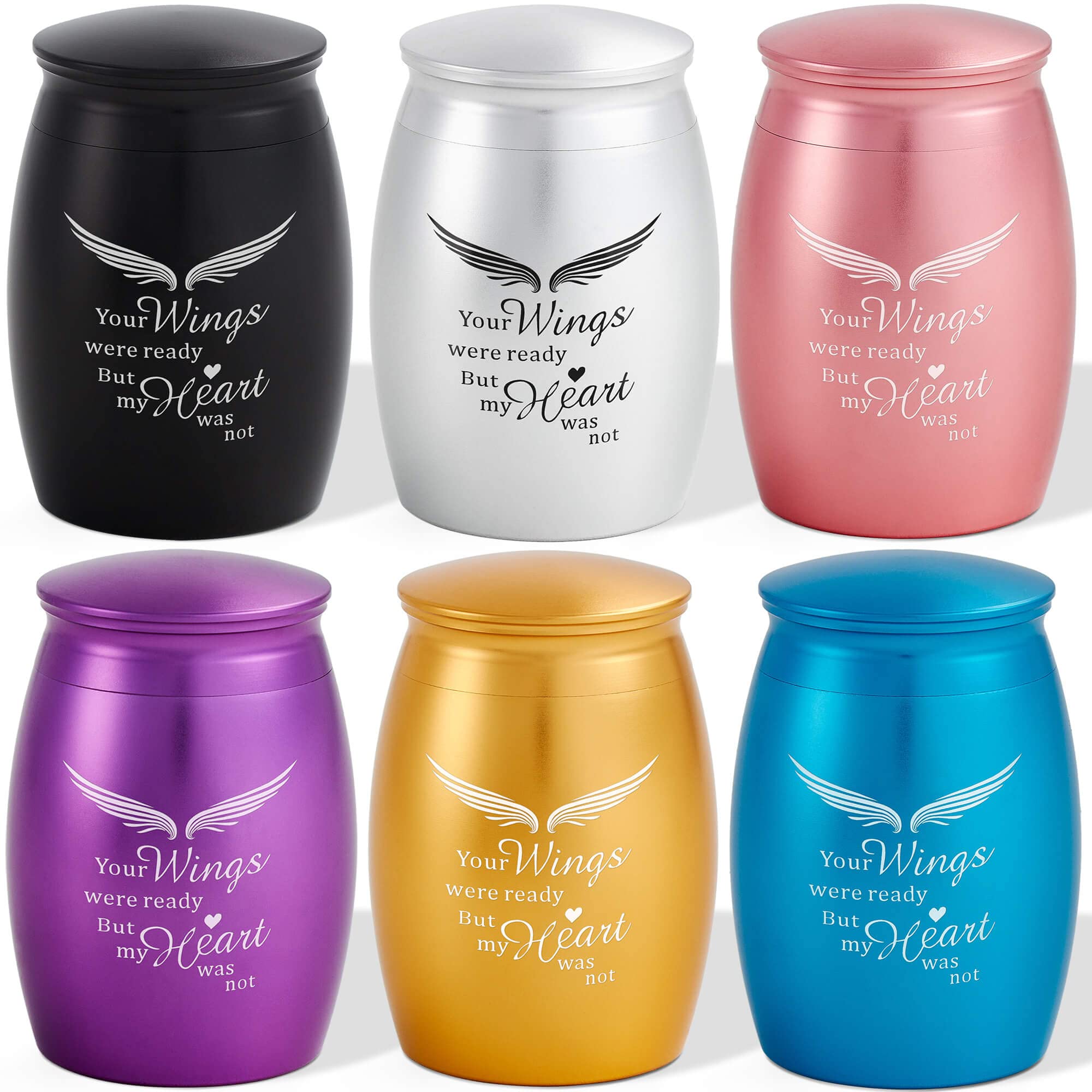 LINES ARTE Small Keepsake Urns for Ashes Adult Male or Female Set of 6, 2.67 Inches Mini Cremation Urns for Human Memorial Funeral Ashes — image 1