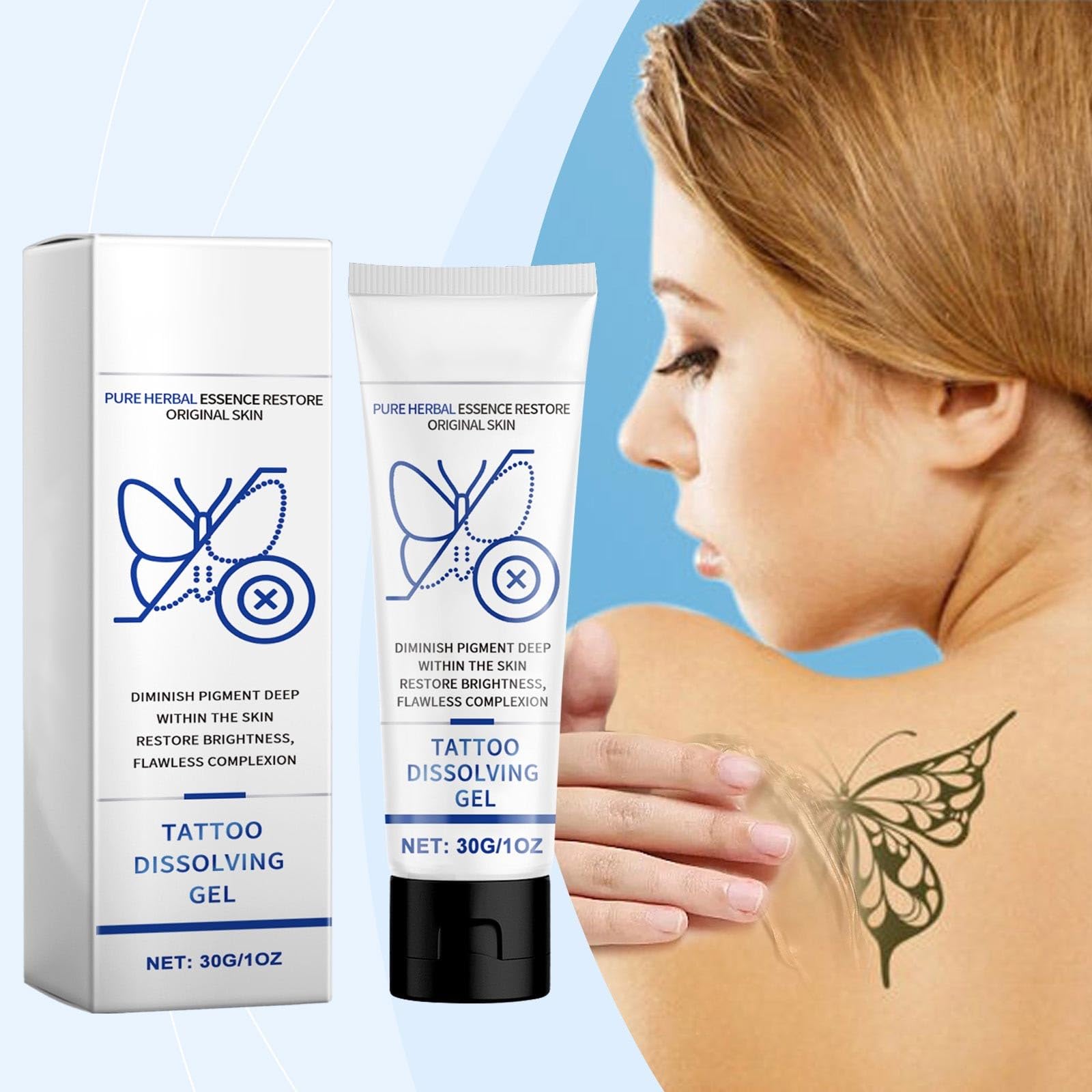 Taattoo Removal Creaam Fast And Effective Removal Absorption No Care Gel Gently Cleanses And Skin Moisturizing Skin Care Gel 30g/1oz — view 2