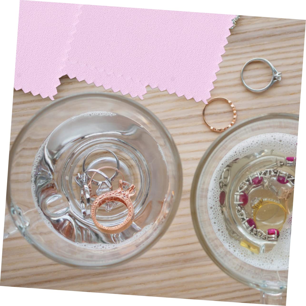 minkissy 300stücke Schmuckreinigungstücher Weiche Mikrofaser-wischtücher Für Brillen Schmuck Und Wiederverwendbar Schnelle Trocknung Für Pflege Von Ringen Ohrringen Und