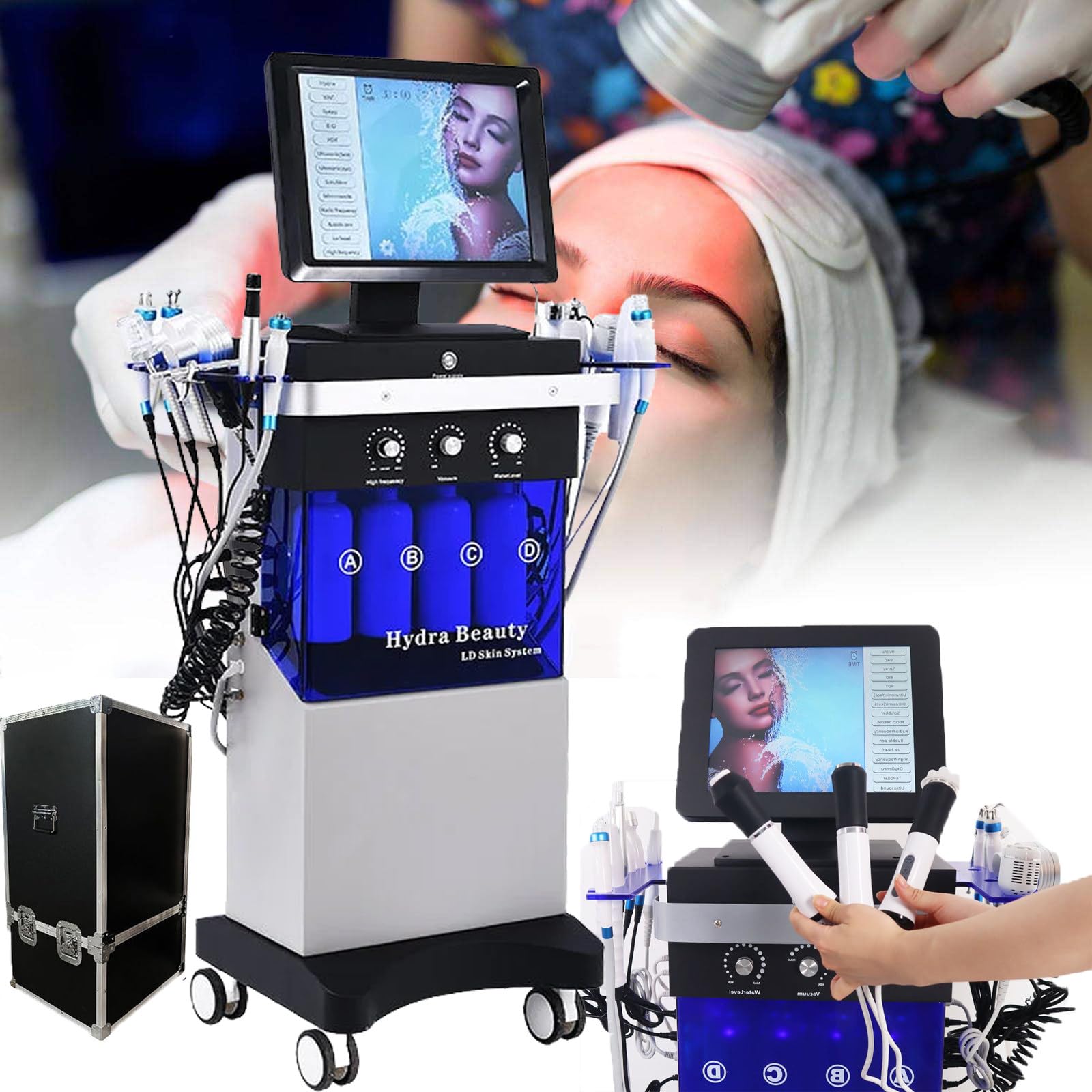 17 W 1 Urządzenie Do Pielęgnacji Urody Z Wodorem I Tlenem | Urządzenie Do Nawilżania I Oczyszczania Z Bąbelkami, Urządzenie Do Peelingu Skóry Hydra Beauty Facial Aqua Peel