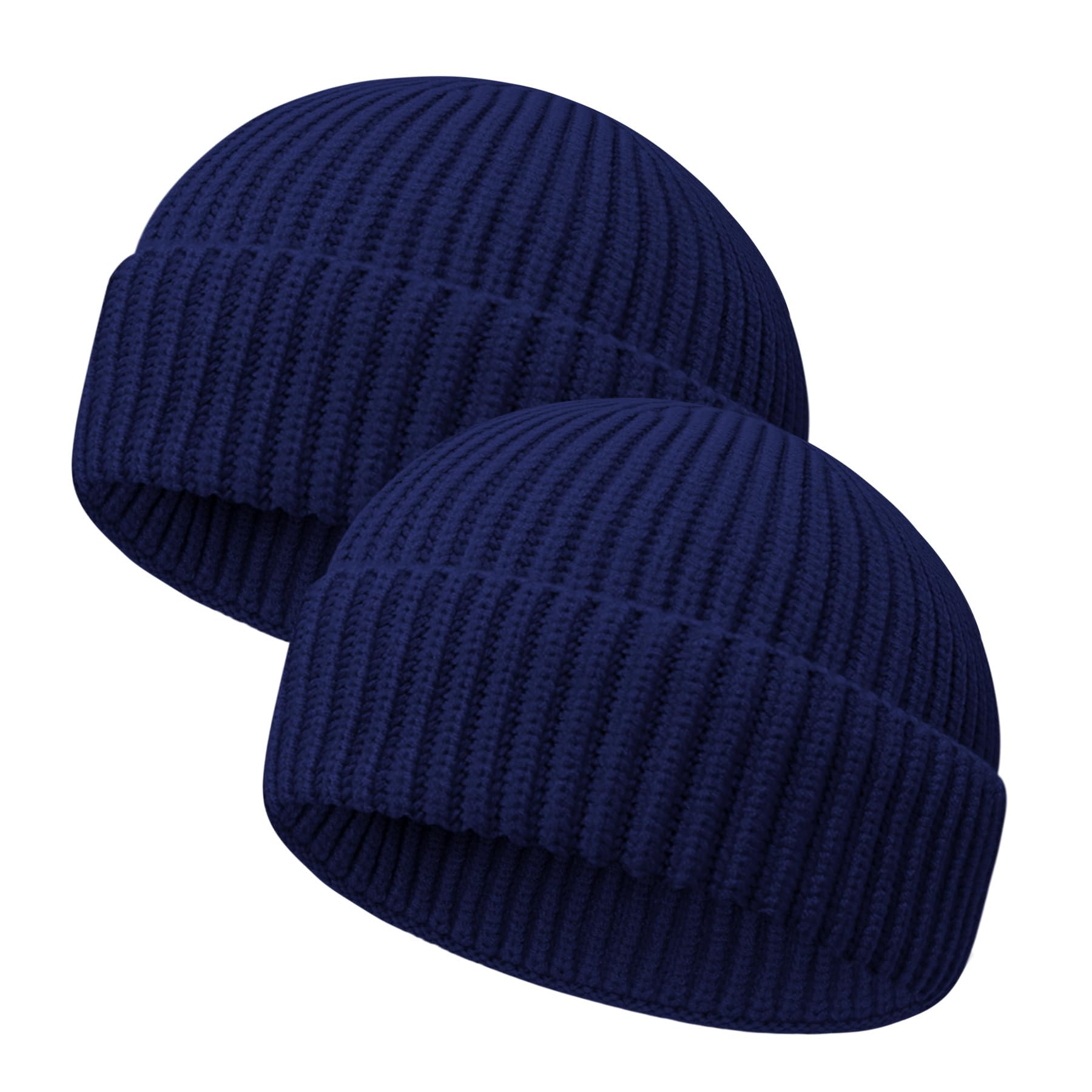 JYxingchi Wool Fisherman Beanies for Men Women Short Cuff Knit Beanie Winter Warm Hats Trawler Hat Stylish Watch