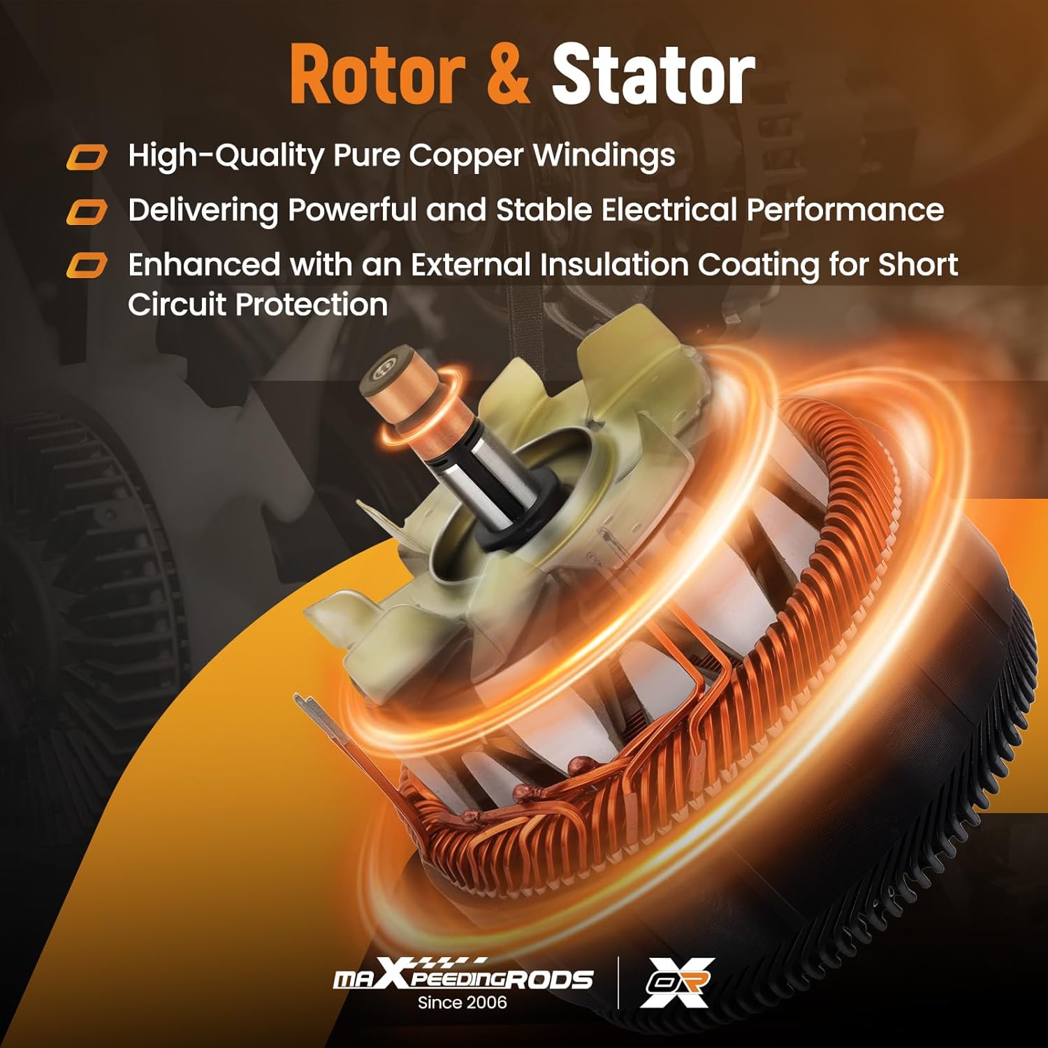 maXpeedingrods Alternator for Impala 2014-2019, for Malibu 2013-2019, for Camaro 2016-2020, for Cadillac ATS 2013-2013, for Cadillac CTS 2014-2019 13592811 1042101960 DA2910