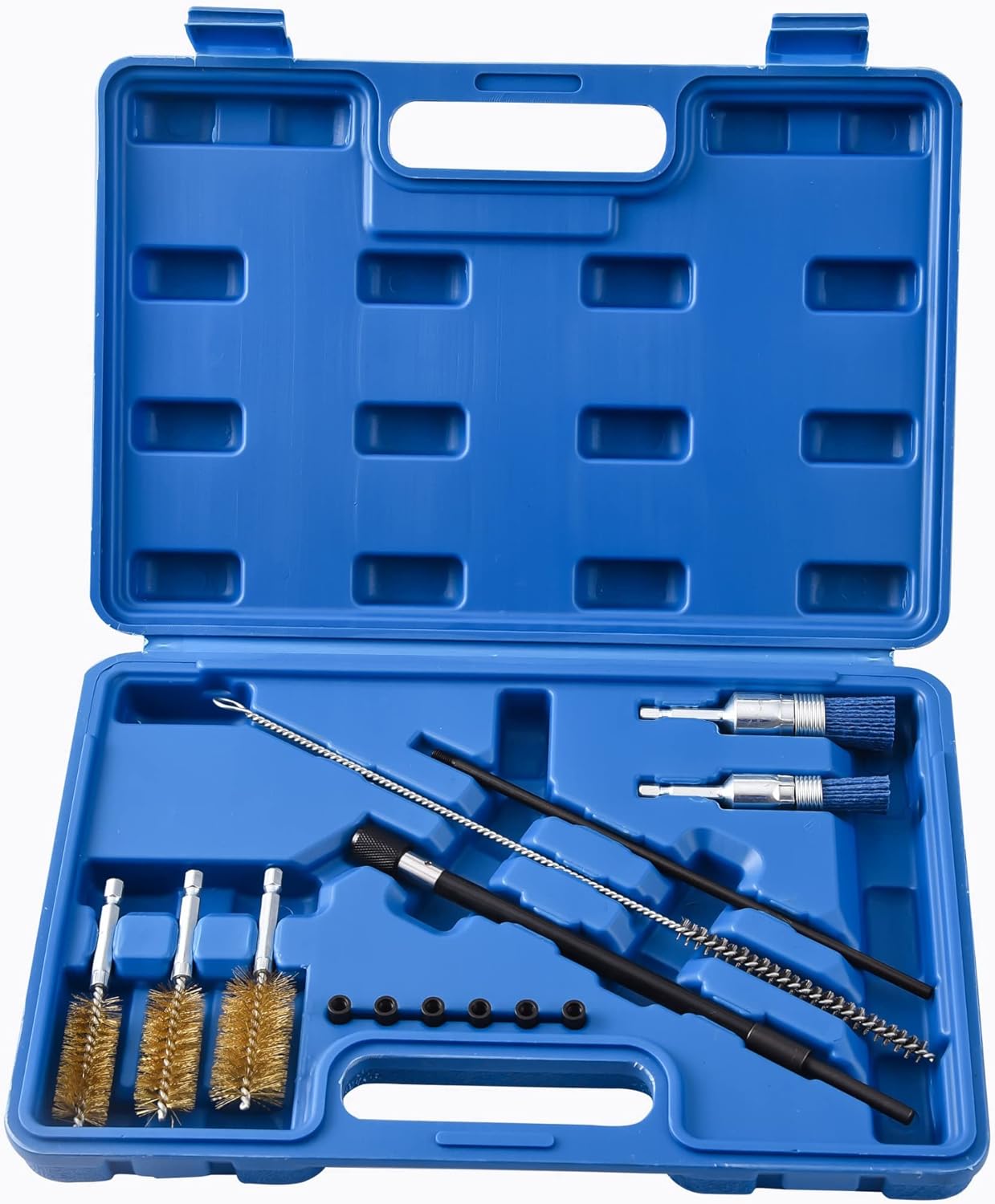 14pc Diesel Injector Seat and Shaft Cleaner Cleaning Brush Kit, Car