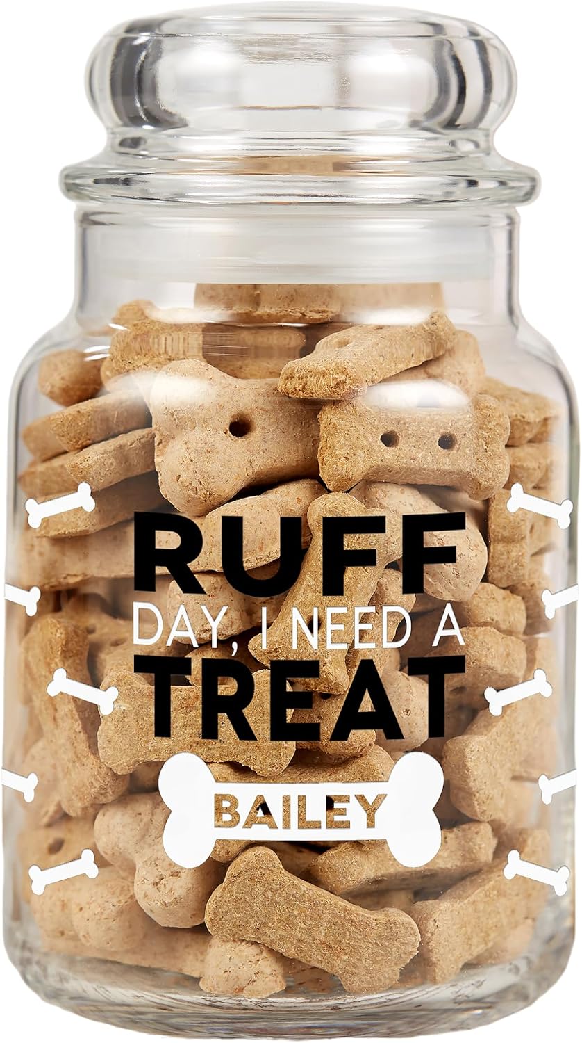 Personalization Universe I Need A Treat Personalized Pet Treat Jar