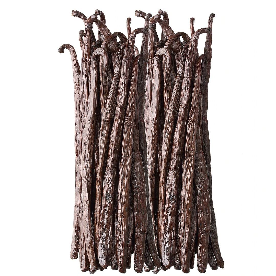 Papua New Guinea Vanilla Beans Whole Grade A Vanilla Pods for Homemade Vanilla Extract, Baking, Ice Cream, Flavoring, & Vanilla Powder (25 Pack)