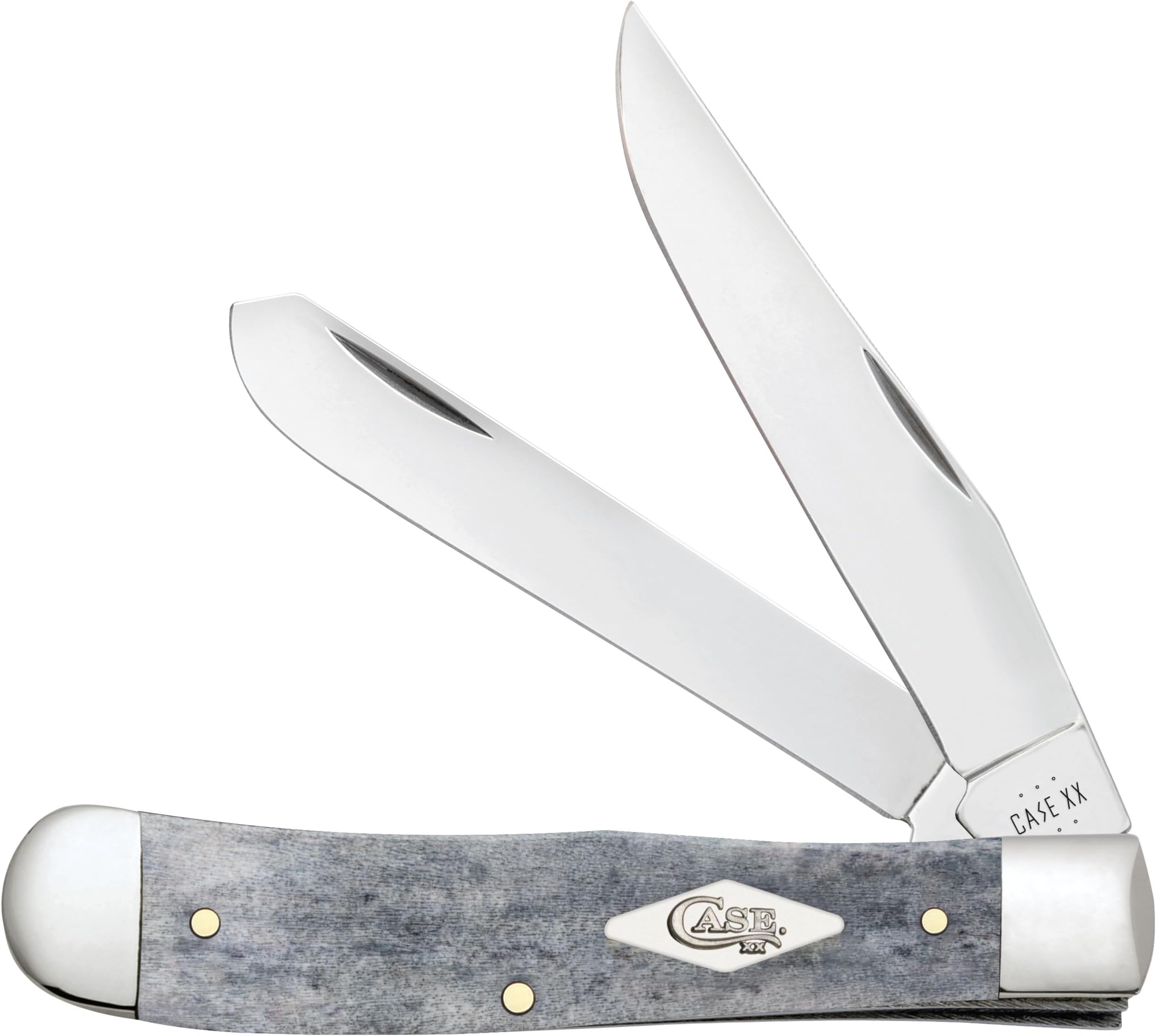 Case XX Pocket Knife TRAPPER - GRAY SMOOTH BONE Item #34200-6254 SS - Length Closed: 4 1/8Inches