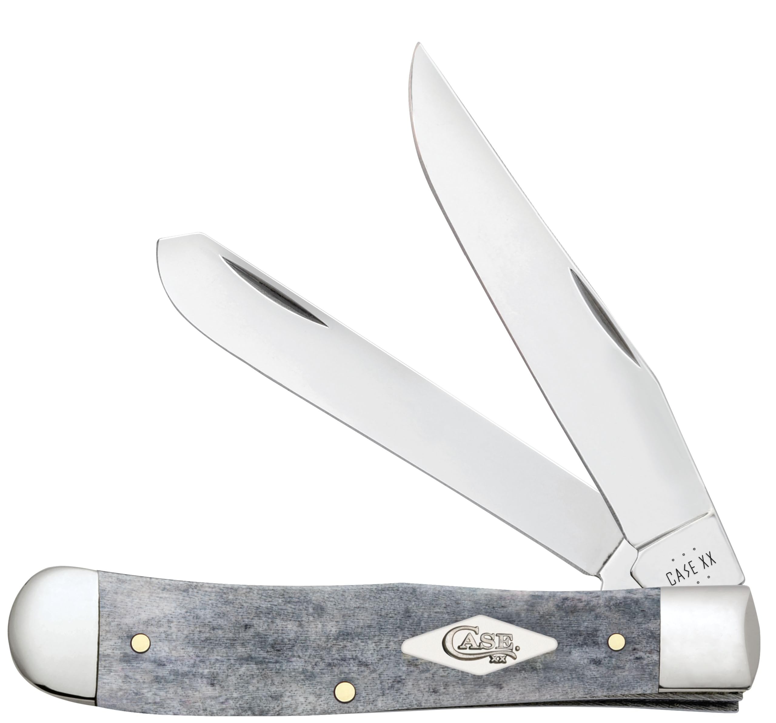 Case XX Pocket Knife TRAPPER - GRAY SMOOTH BONE Item #34200-6254 SS - Length Closed: 4 1/8Inches