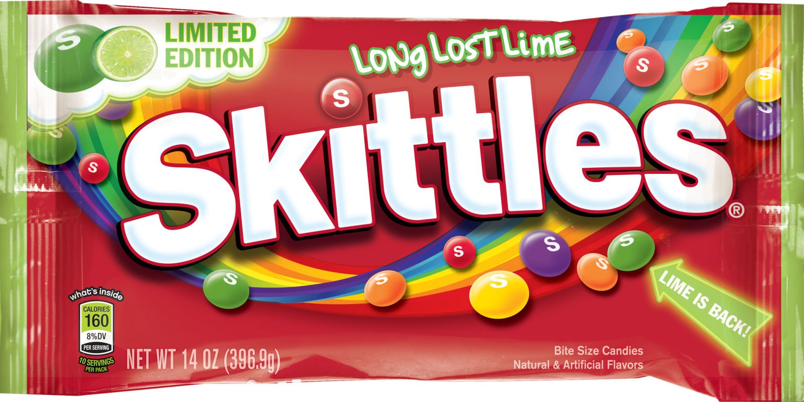 SKITTLES LIMITED EDITION WITH LIME FLAVORED CANDY (LONG LOST LIME) ( 1 14.0 OUNCE PACK)