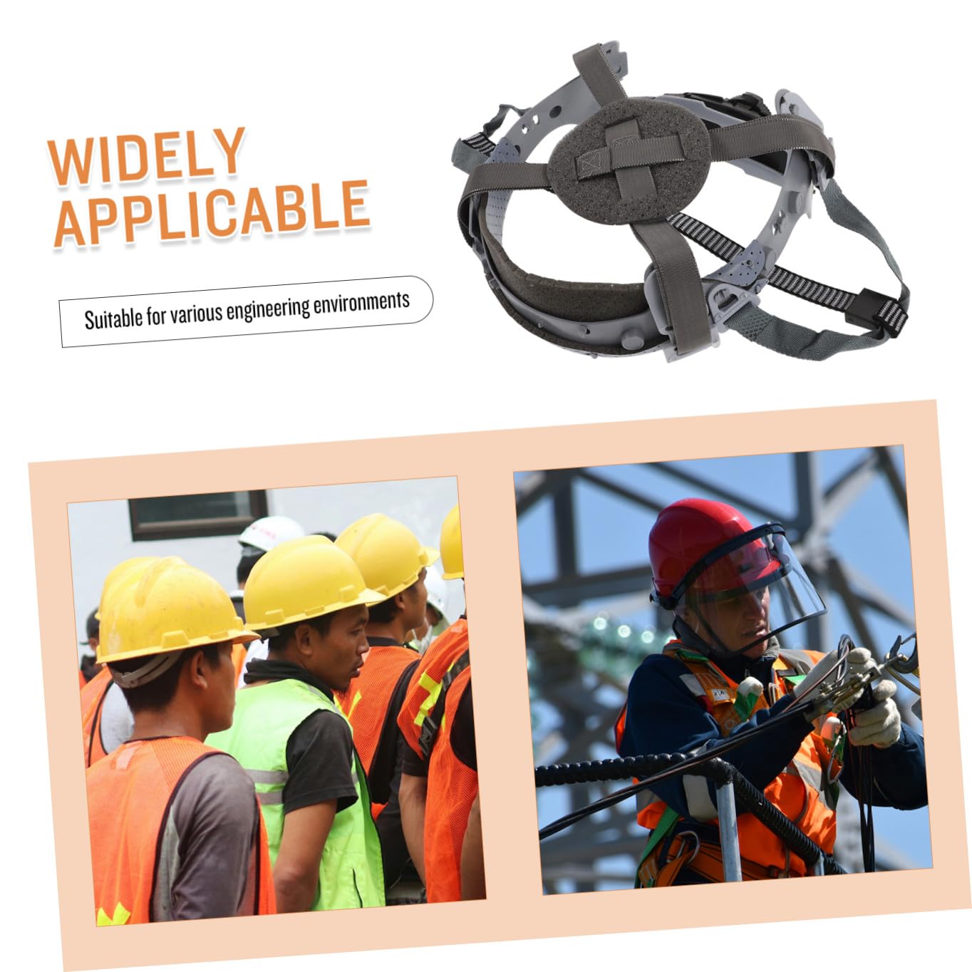 SHINEOFI Revestimiento de Suspensión Casco de Seguridad Ajustable Accesorio Transpirable Compatible con Estándar de Construcción
