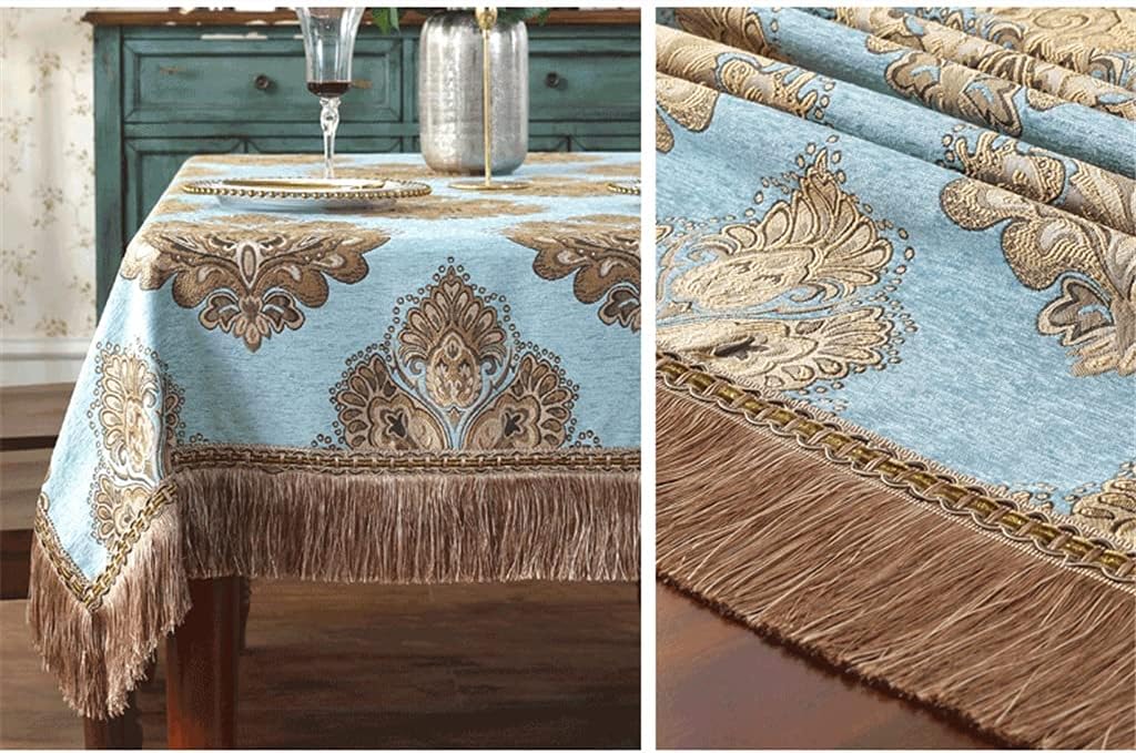 Thickened Table Cloth Chenille Nordic Cloth Round Table Cloth Multi-Purpose Cover Towel(E,200cm in Diameter)