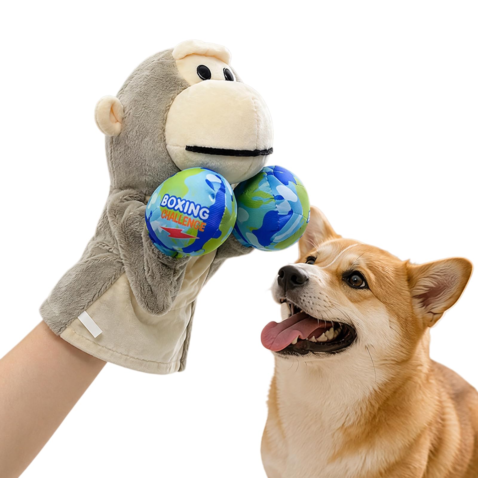 Kung Fu Husky Punching Puppet, Animal Boxing Puppets with Sound