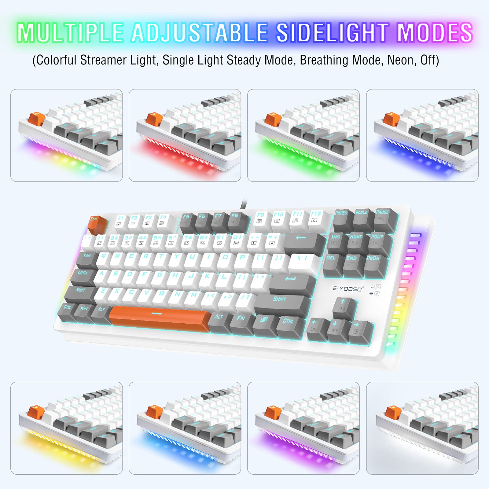 Amazon | E-YOOSO メカニカルゲーミングキーボード 有線75%メカニカル