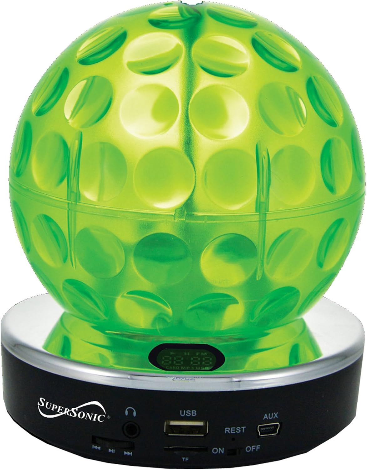 Supersonic SC1379GN Disco Ball Speaker, Green Electronics