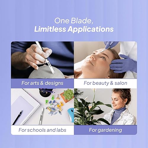 MyMed Dermaplaning Set: 15 Blades + Handle for Face Exfoliation(#14R)