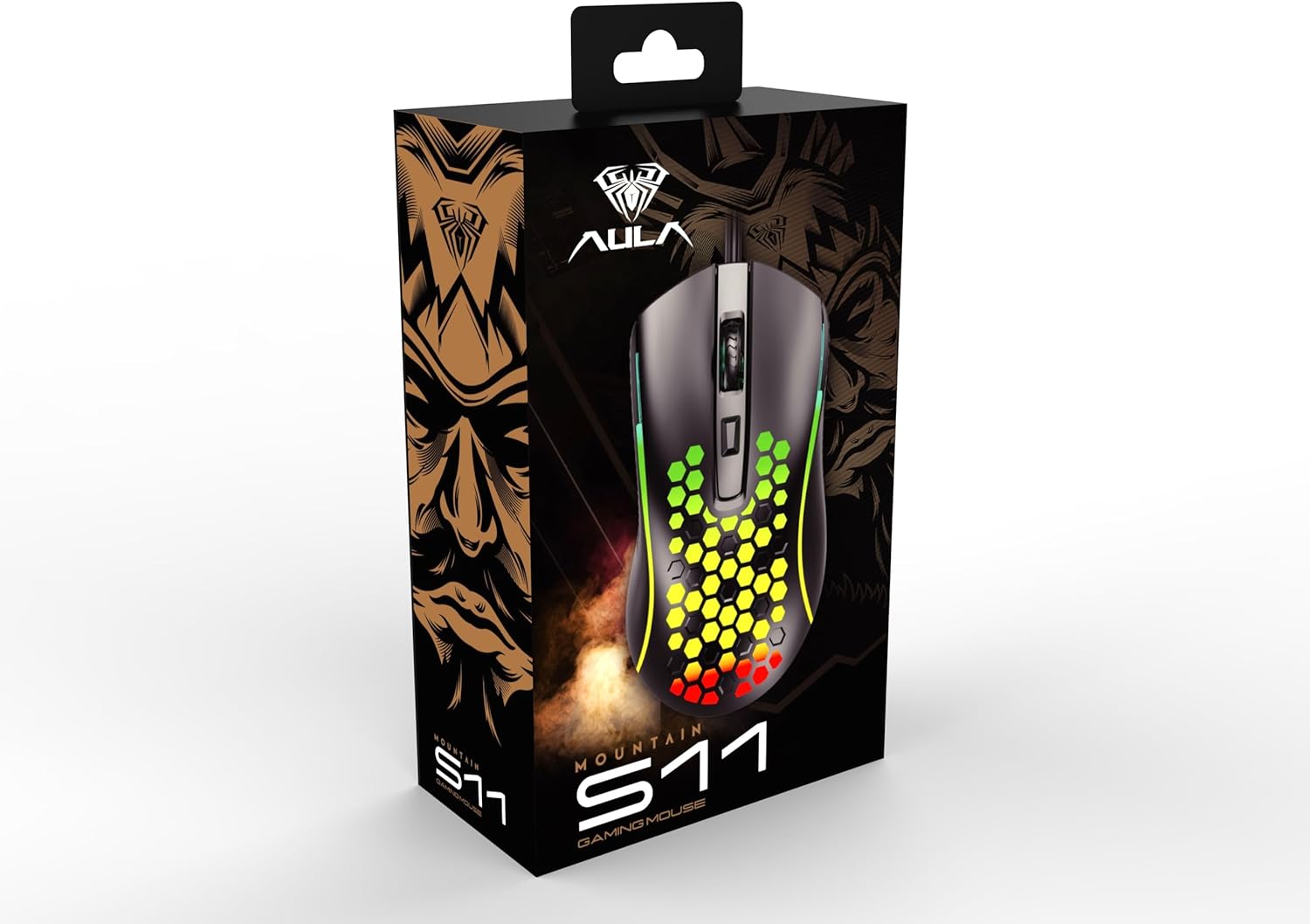 AULA Gaming Mouse Wired, Ultra-Lightweight Honeycomb Computer Mice with RGB Backlit, 3600 Adjustable DPI USB Computer Mouse for Windows PC & Laptop Gamers