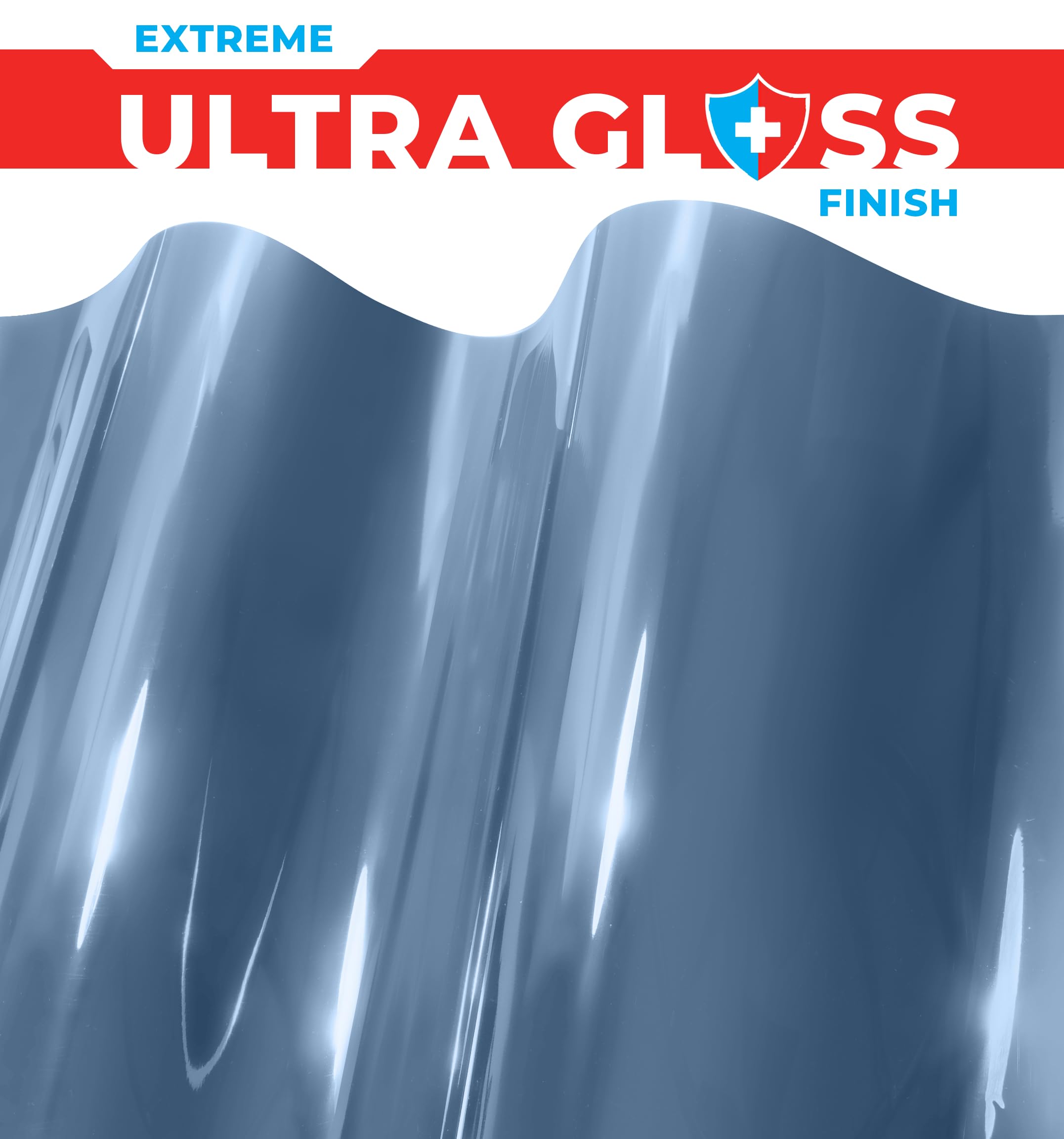 ColorFusion PPF par VViViD, Rouleau de film vinyle pour voiture brillant bleu Chine à application sèche 1,3 pi x 5 pi