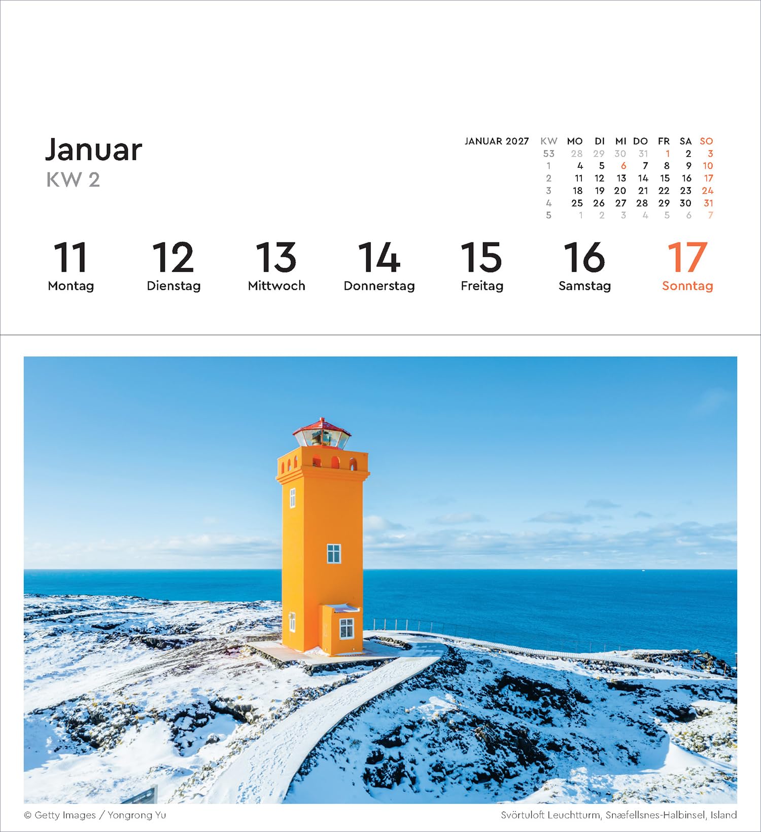 Leuchttürme - KUNTH Postkartenkalender 2027: Hochwertiger Tischkalender mit 53 traumhaften Grußkarten (auch zum Aufhängen) (KUNTH Postkartenkalender 52 Wochen)