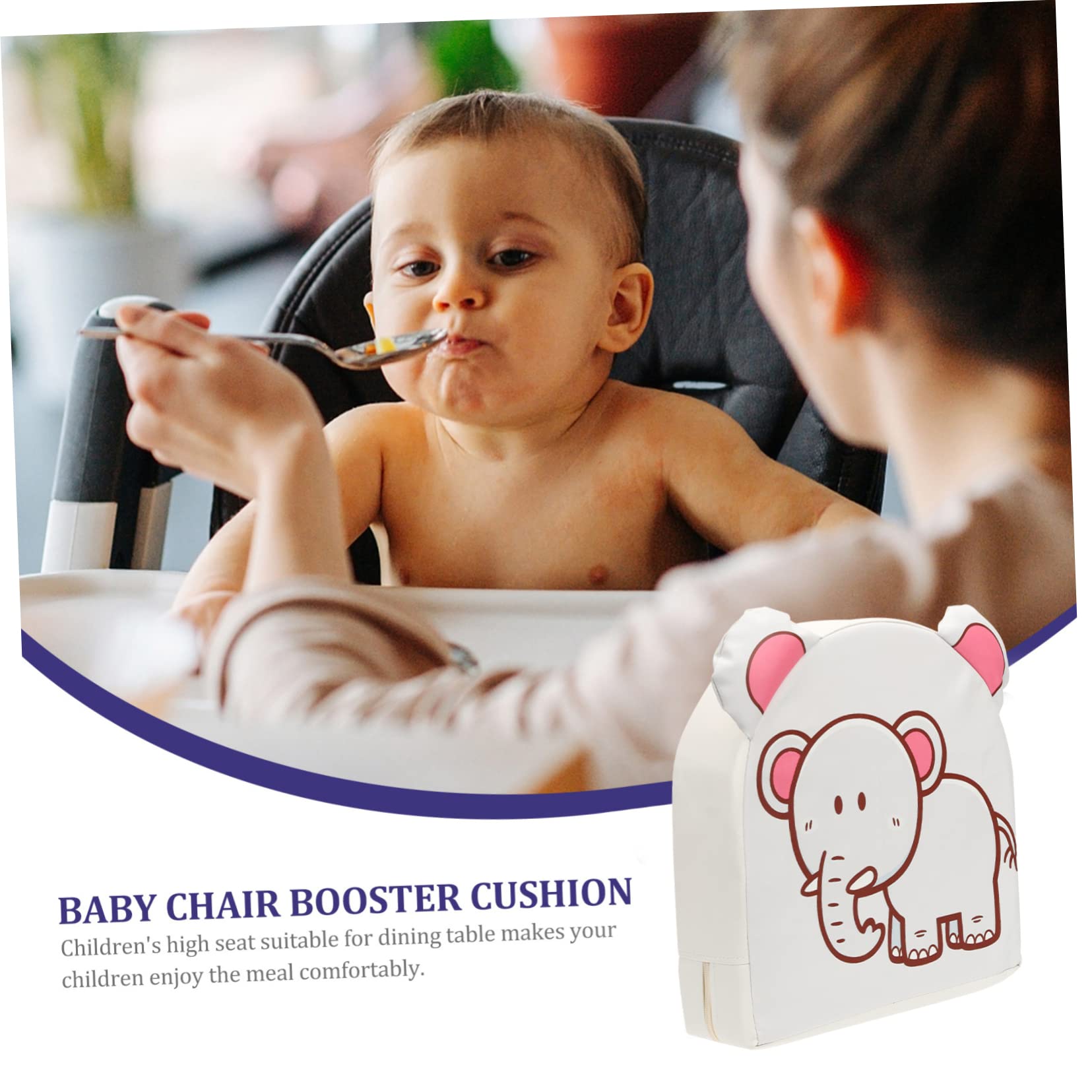 ibasenice Cojín Elevador Infantil Refuerzo Almohadilla Del Asiento Elevador Mesa De Niño Elevador Para Trona De Bebe Trona Portatil Para Viaje Respirable Cojín Del Asiento Viajar Cuero Pu