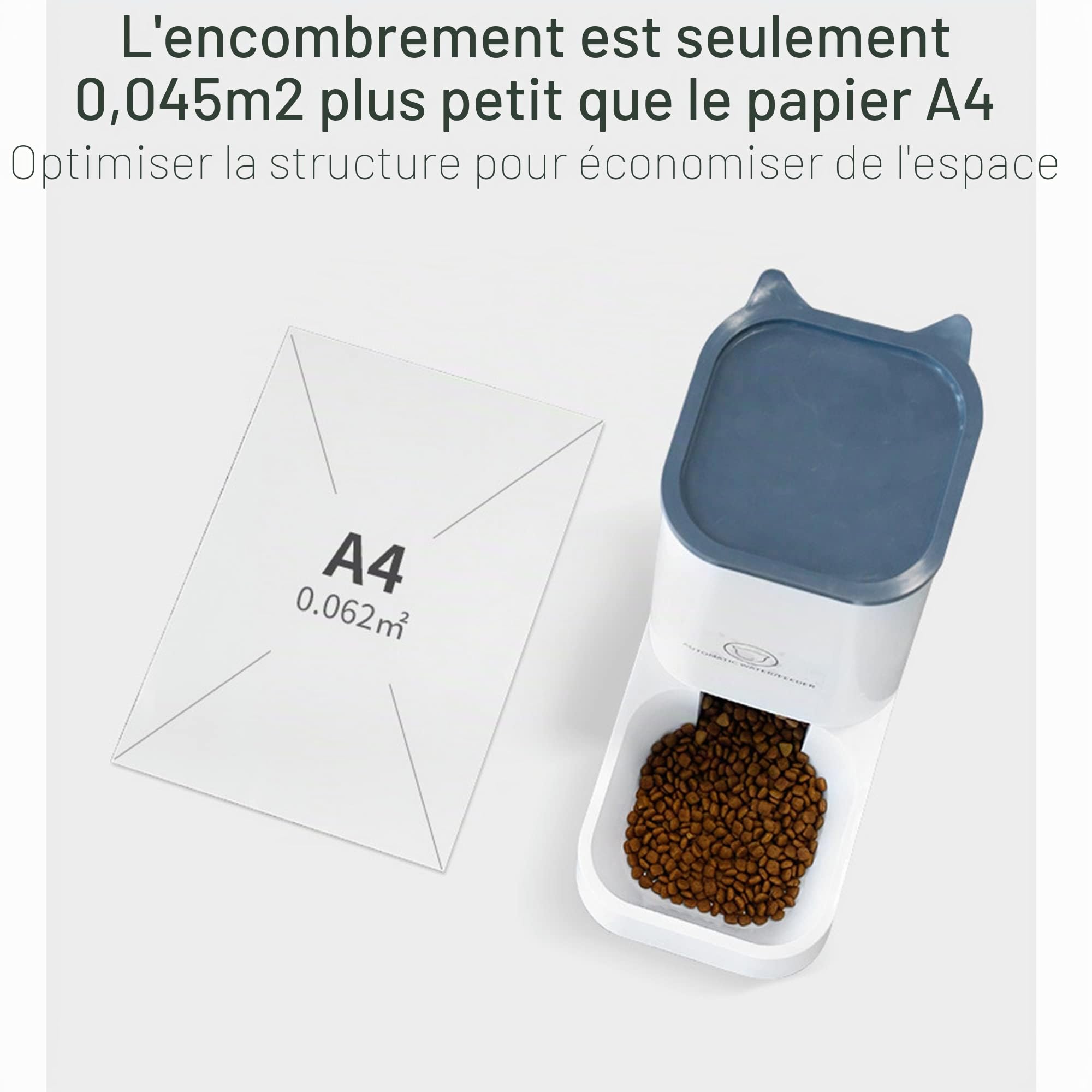 WYFCR Mangeoire Automatique pour Chat et Chiot, mangeoire Intelligente pour Animaux de Compagnie pour Petits Animaux, Couvre Une superficie de 0045 m², Design Amovible, Facile à Nettoyer