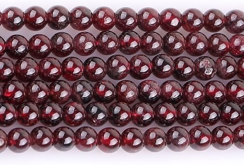 Miniatura 40 de JOE FOREMAN Cuentas de granate para hacer joyas, piedras preciosas naturales, semipreciosas, 0.472 in, redondas, esmeriladas, mate, envejecidas, 15