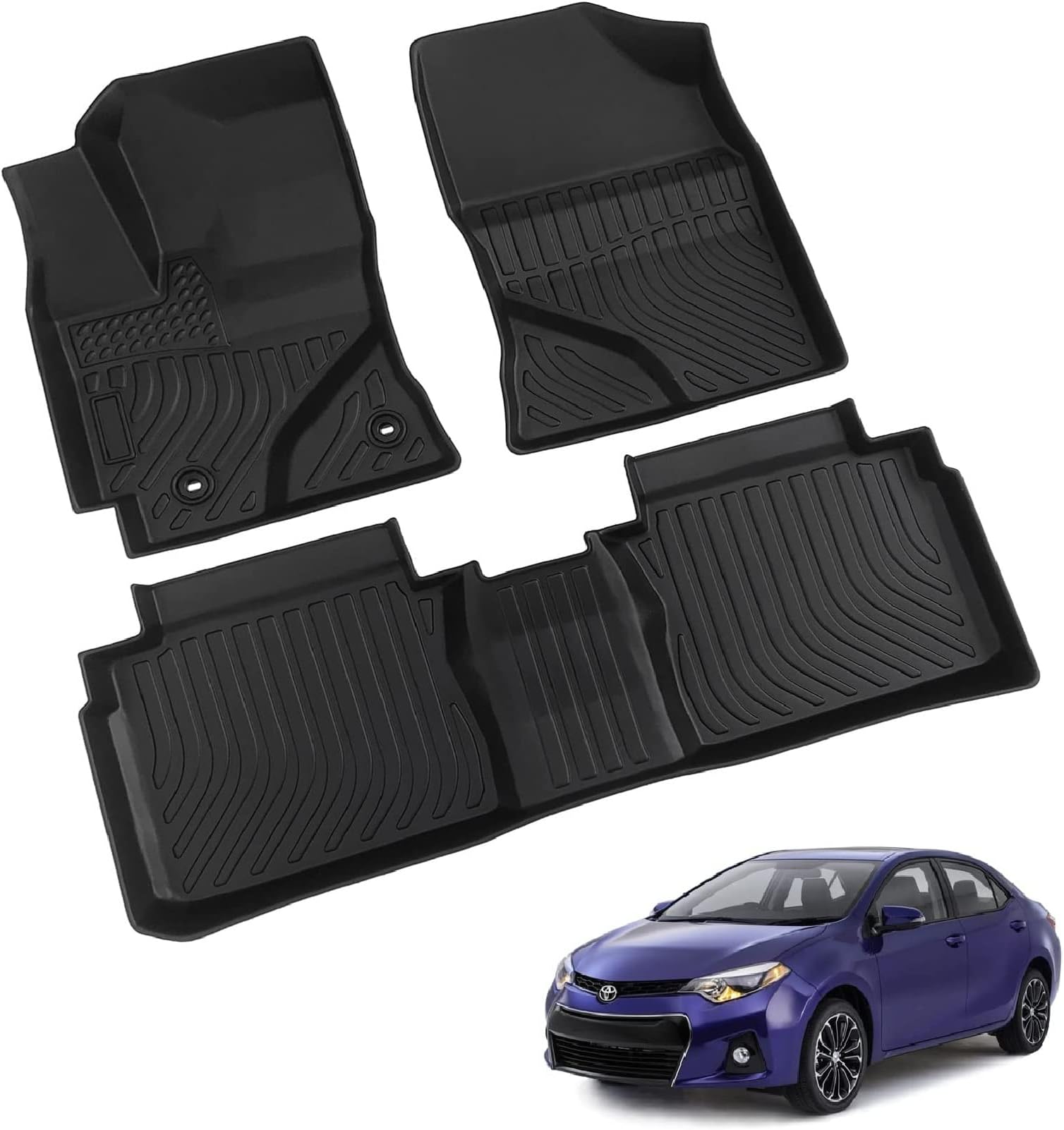Landrol Car Floor Mats Liners Replacement for Jeep Wrangler