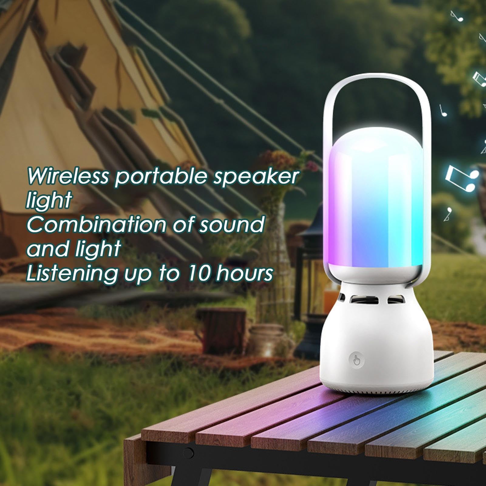 Lampa kempingowa z głośnikiem Przenośna wodoodporna lampka nastrojowa