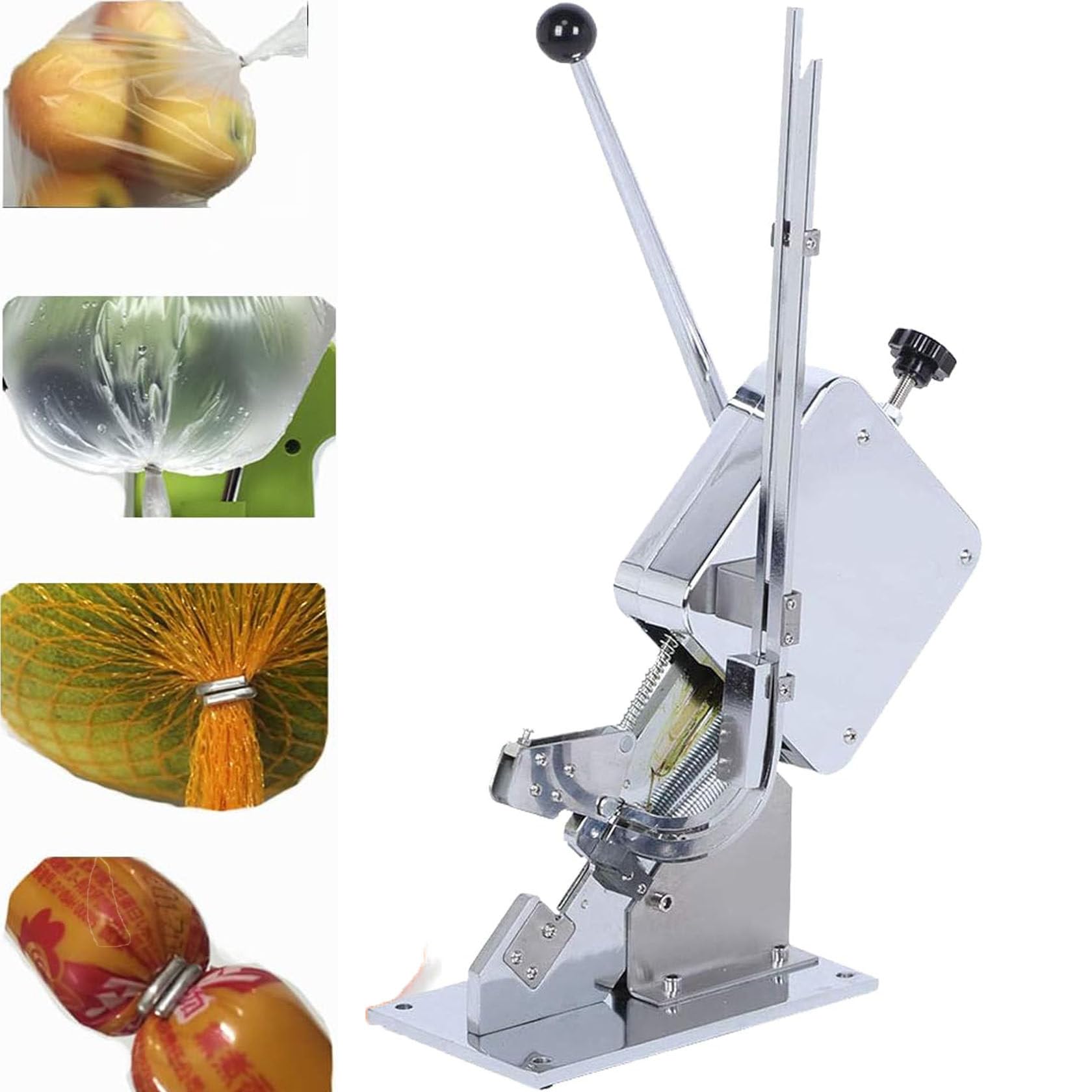 Generico Sigillatrice per Alimenti in Acciaio Inox con Elevata capacità di Clip per Un confezionamento efficiente degli Alimenti in supermercati e panifici (U506y)