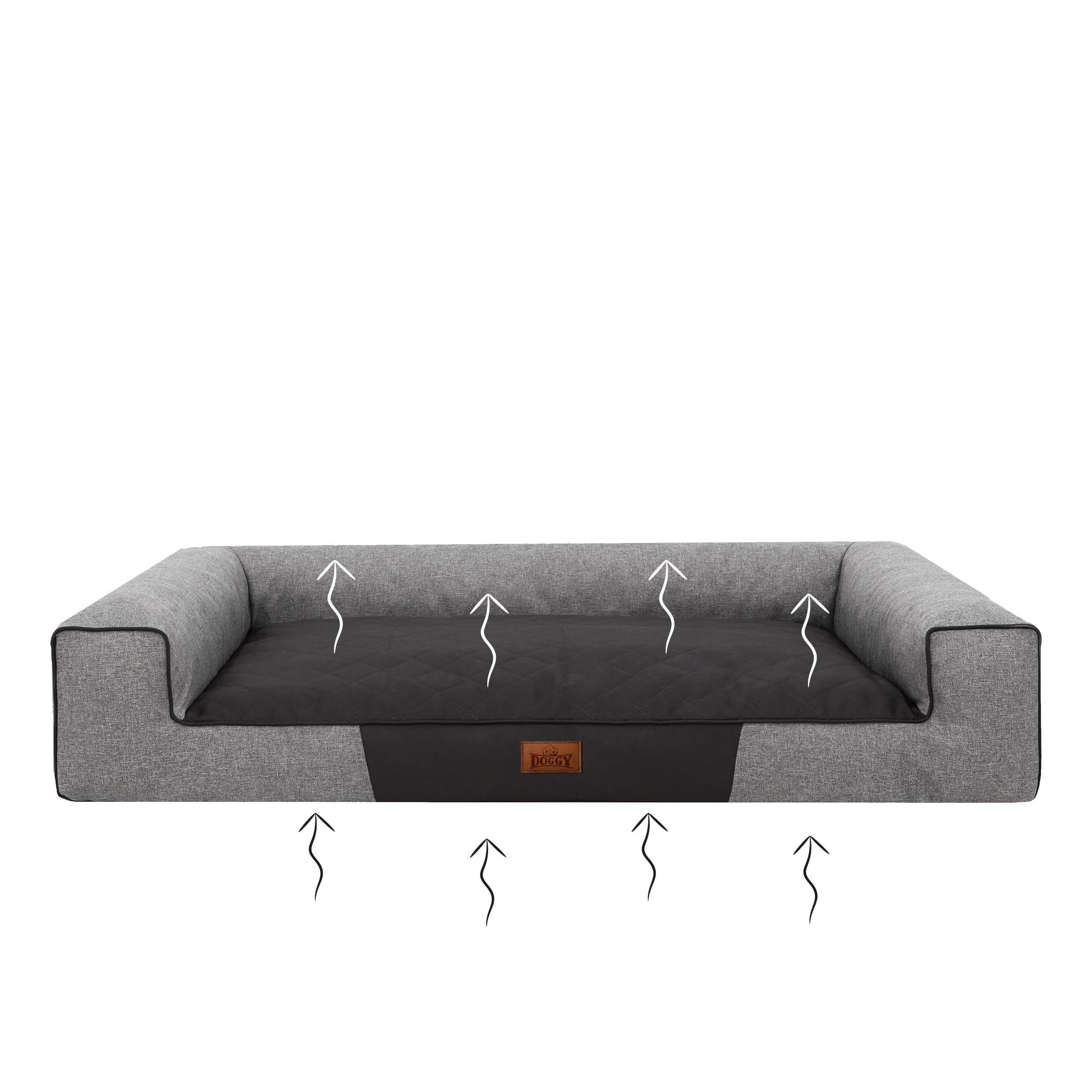 Cama para mascotas, cojín para perros, cama para perros, cojín para perros, cama, sofá, canasta para mascotas, sofá para perros, colchón para perros: gris ecolina, XL - 100 x 66 cm