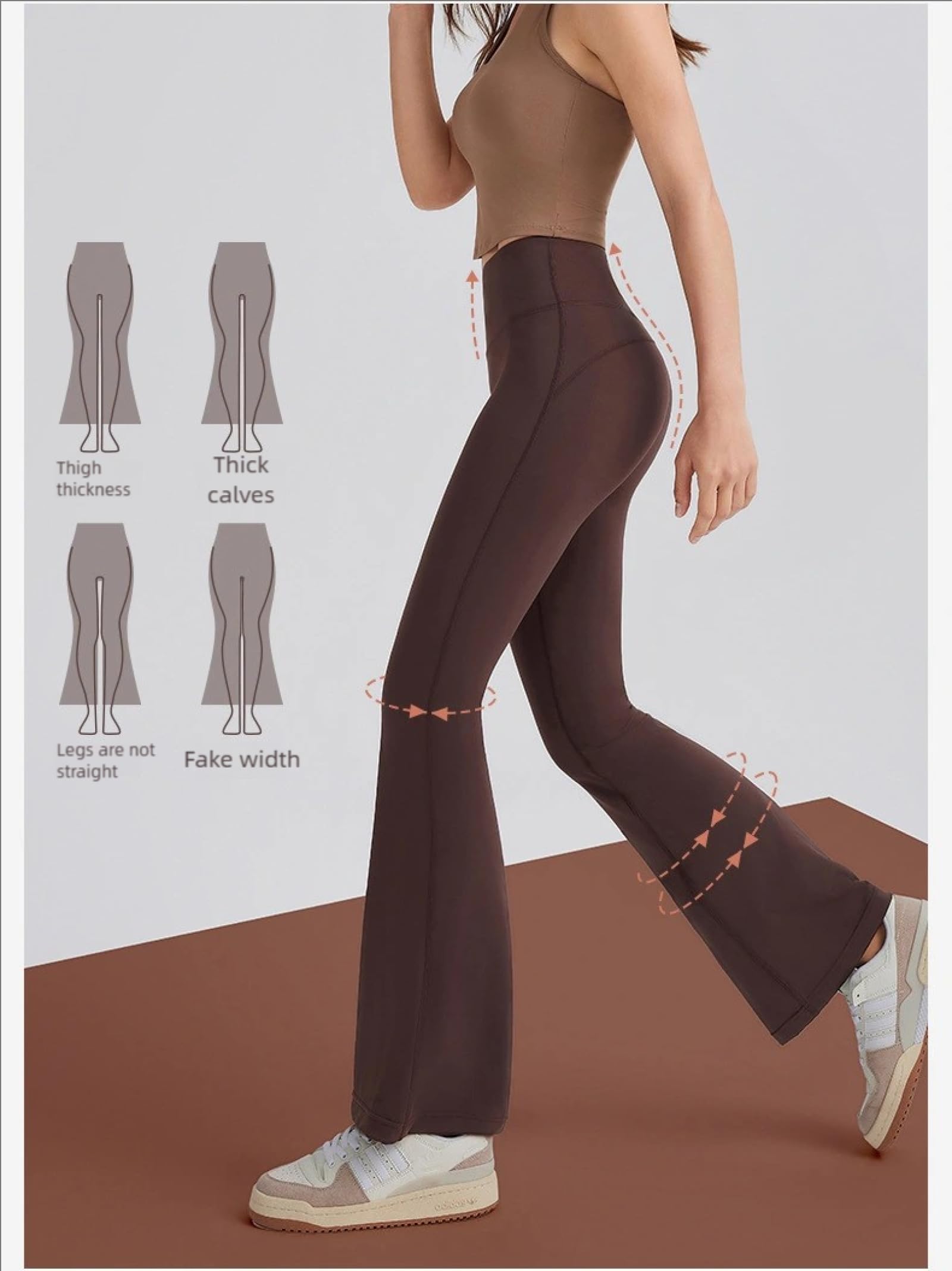 Bootcut Jazzpants damskie spodnie do jogi, damskie spodnie wierzchnie, mikroflara, amerykańska, cienka, wysoka talia, wyszczuplające biodra, lifting, sport, fitness, spodnie rekreacyjne, rozmiar XL