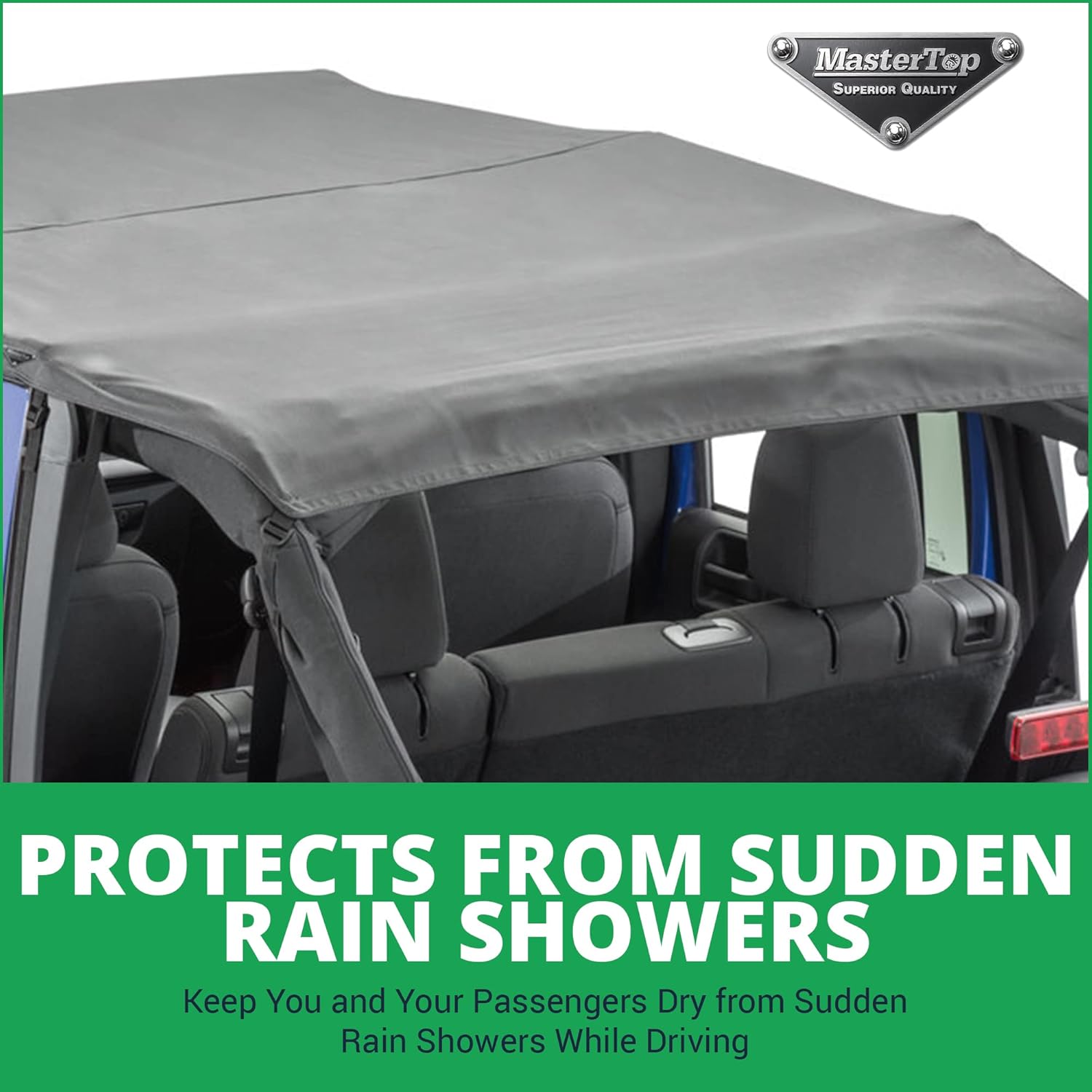 MasterTop Windshield Header Compatible with 2007-2018 JK 2 and 4 Dr Wranglers| Required for Summer Soft Top Installations (Except MasterTop Mesh Tops)|for All Brands of Summer Soft Tops|14700001